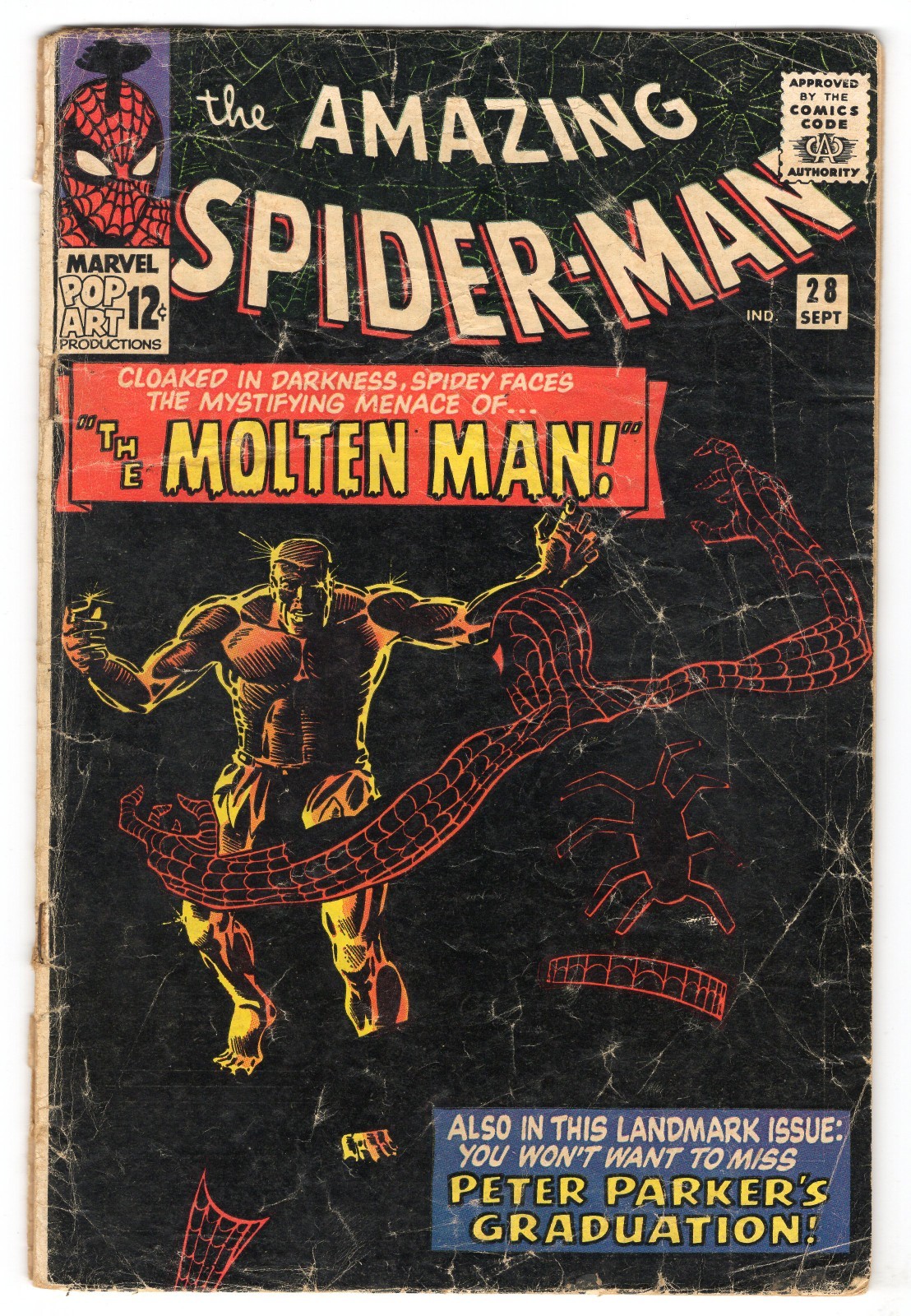 Amazing Spider-Man 28 1965 Marvel Comics G+ 2.5 1st App Of Molten Man