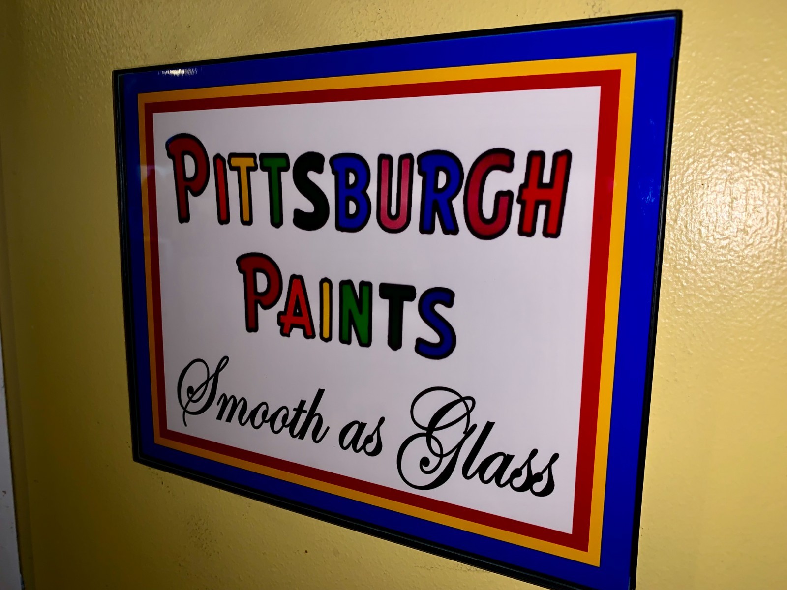 Pittsburgh Paints Painter Hardware Store Garage Shop Retro Advertising Sign