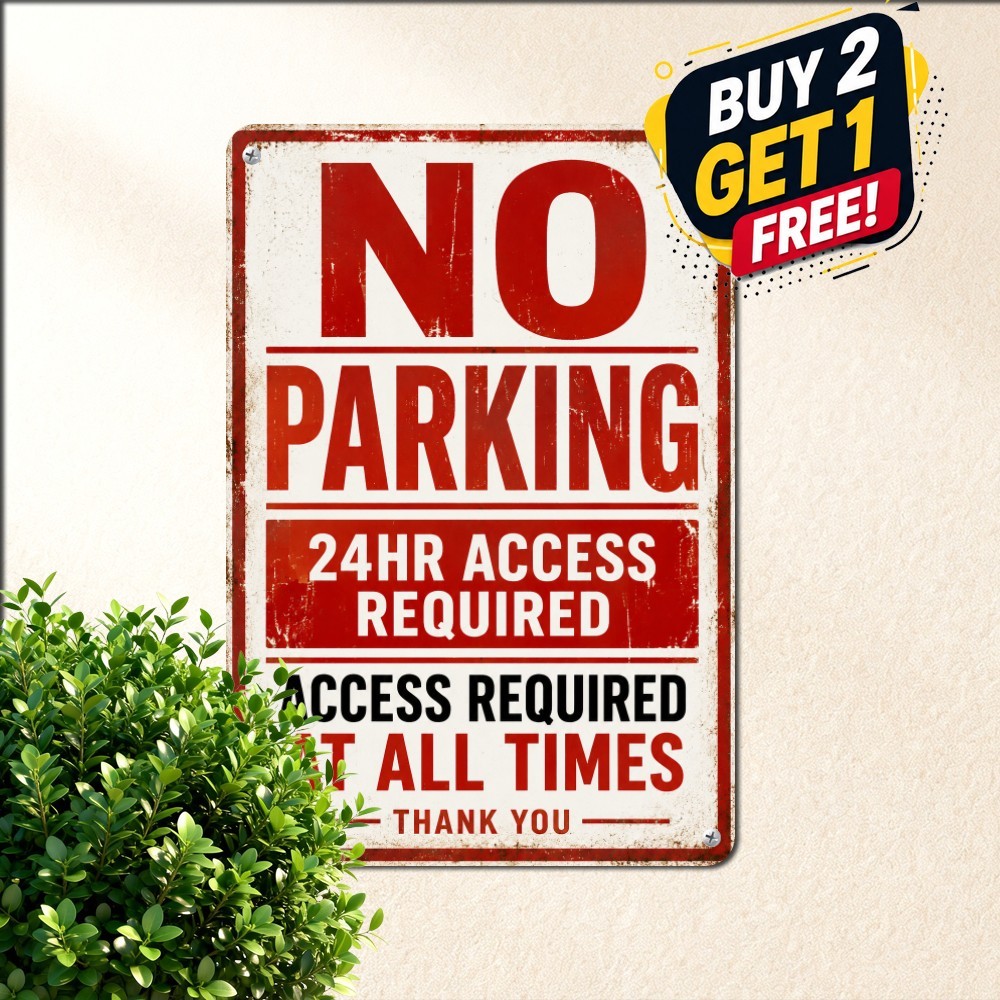 Reflective Sheeting Street Traffic Parking Regulations Metal Tin Sign 8x12