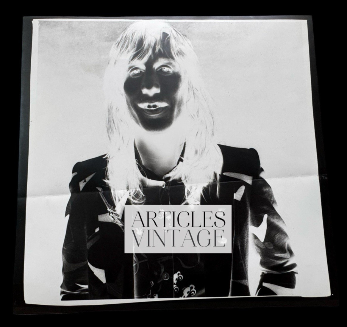 Original 1980s Hollywood Negative Photo Stylized Portrait Avant‑Garde Fashion