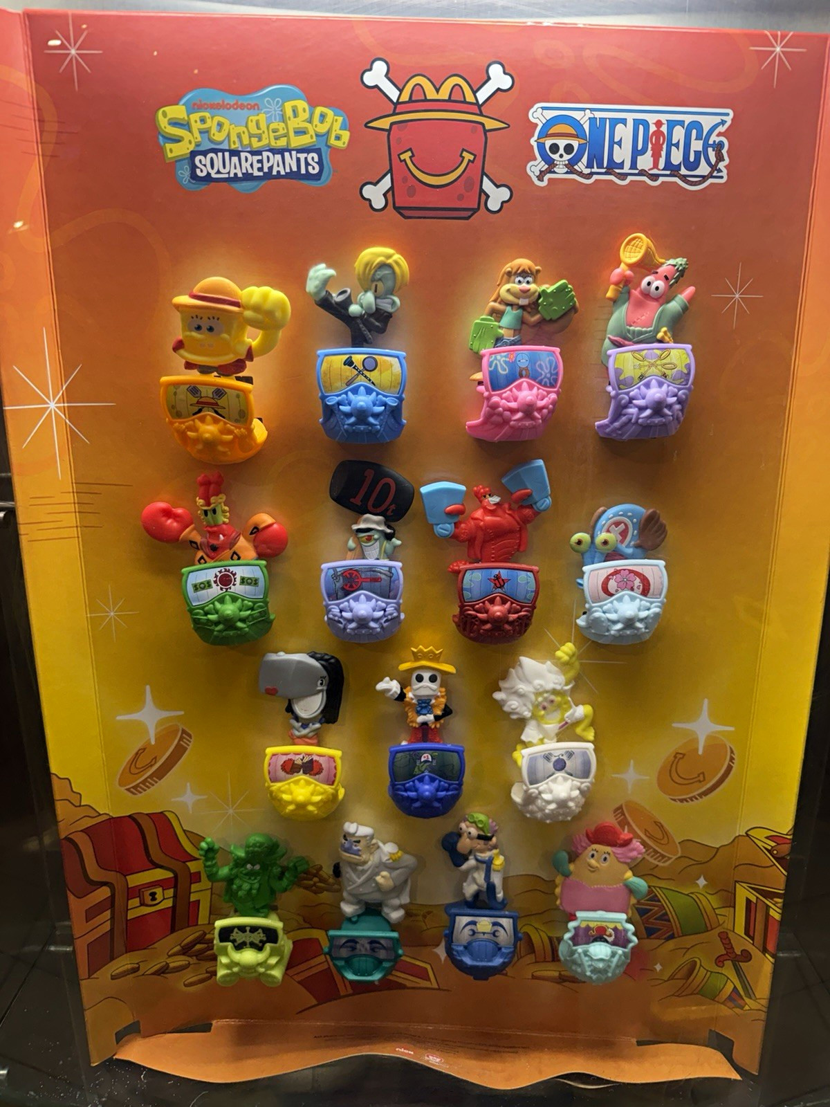 Nickelodeon SpongeBob SquarePants x One Piece Crossover Figurine Set 15pc