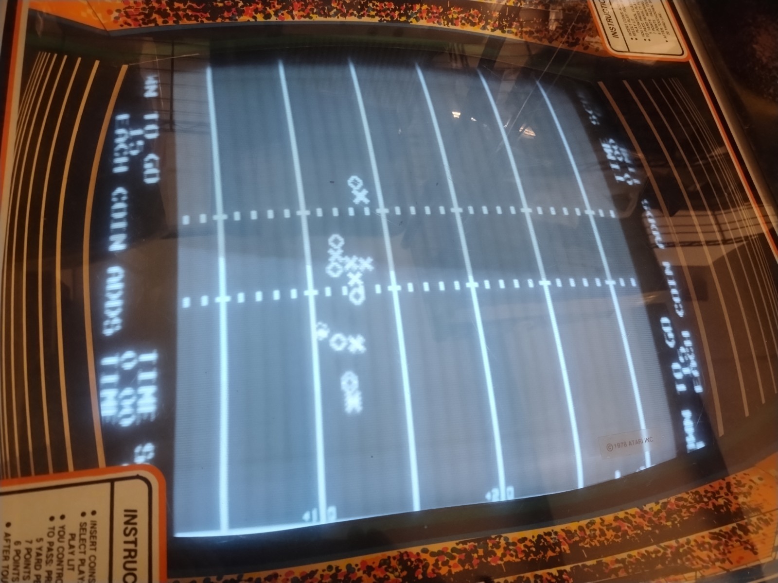 Atari Football Arcade Video Game CPU PCB Board. X\'s & O\'s. 1978. Rebuilt. NICE
