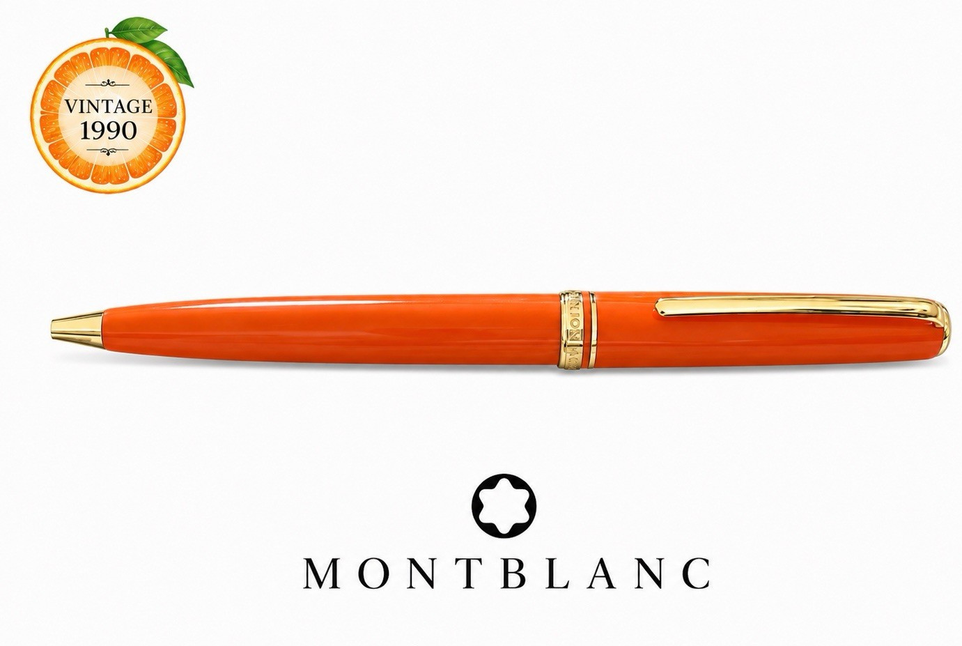 MONTBLANC Ballpoint Pen Generation Resin Orange Rare Vintage Box 1990s