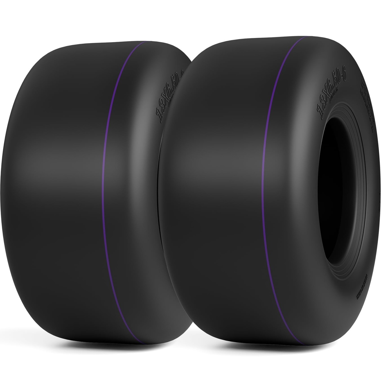 RONPOW 13x6.50-6 Tubeless Lawn Mower Tires, 13x6.5-6 Zero Turn Turf Tire, 4 P...