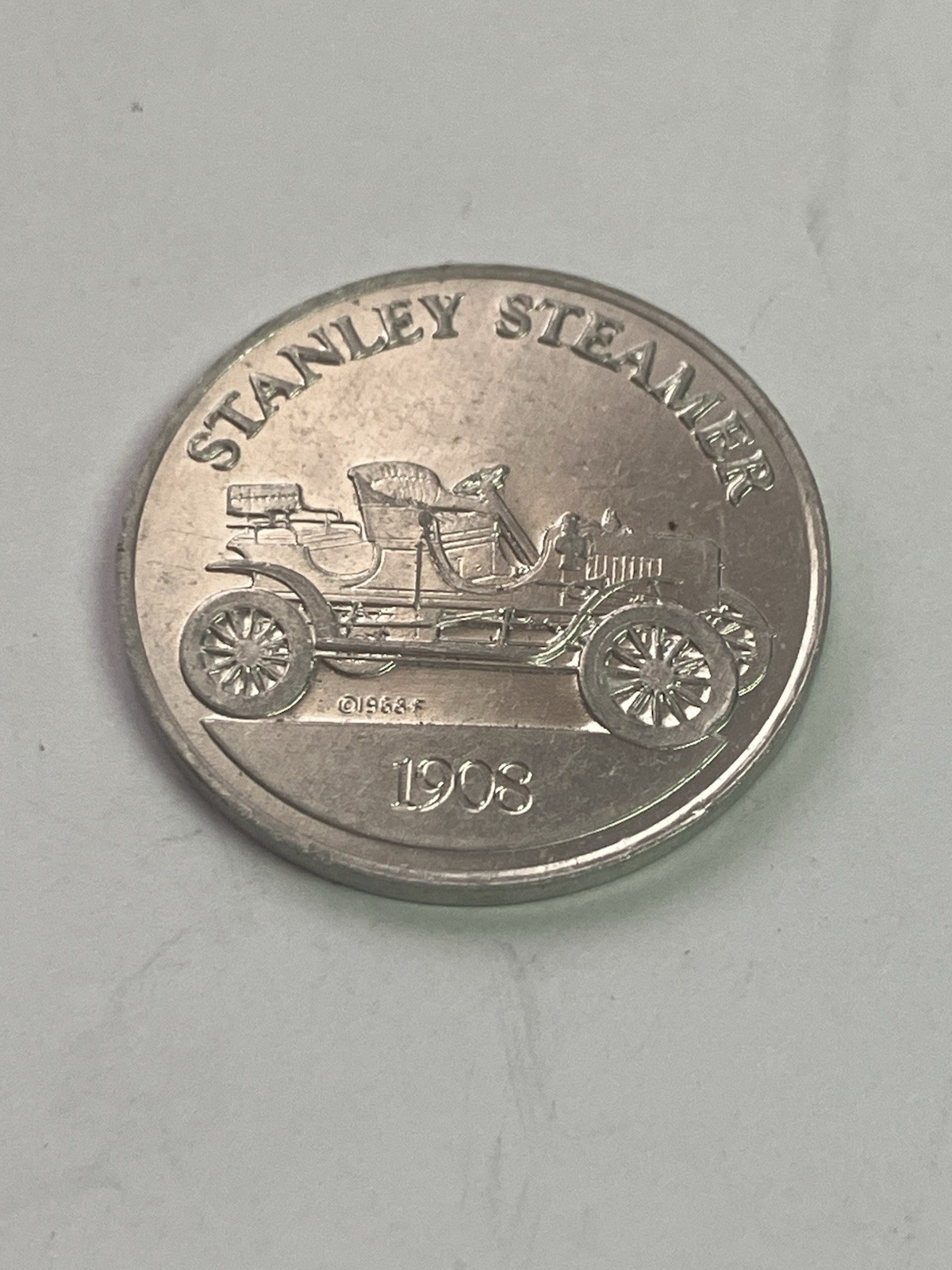 1908 Stanley Steamer Sunoco Franklin Mint Coin 1968