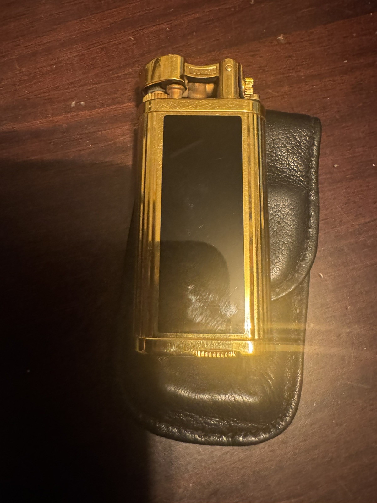 Vintage Dunhill Unique Hammer Black and Gold Lighter, Sparks and lights 