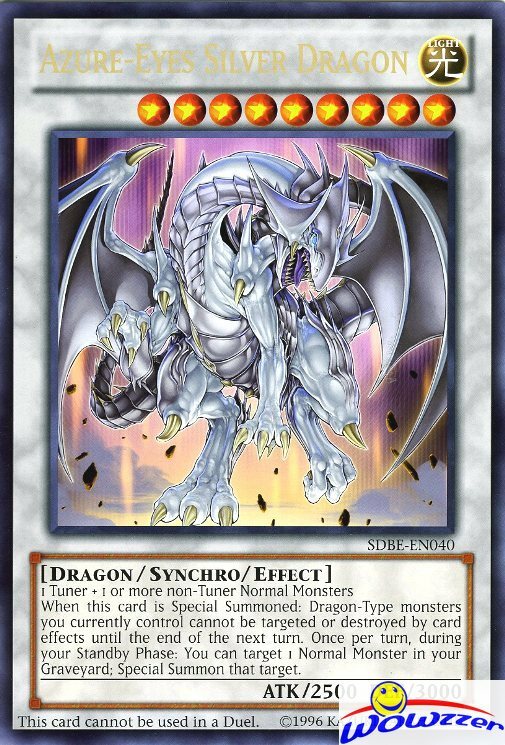 Yugioh Azure-Eyes Silver Dragon Oversize Jumbo Card MINT in Toploader 