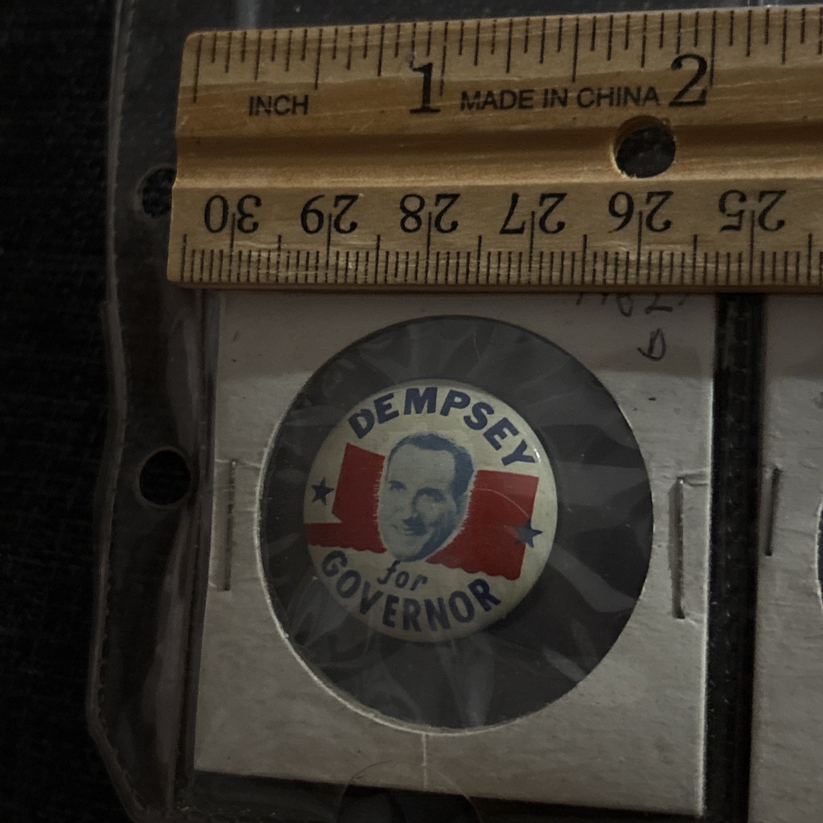 Rare VTG 1962 Campaign Button: CT Governor John Dempsey Connecticut Pin Democrat