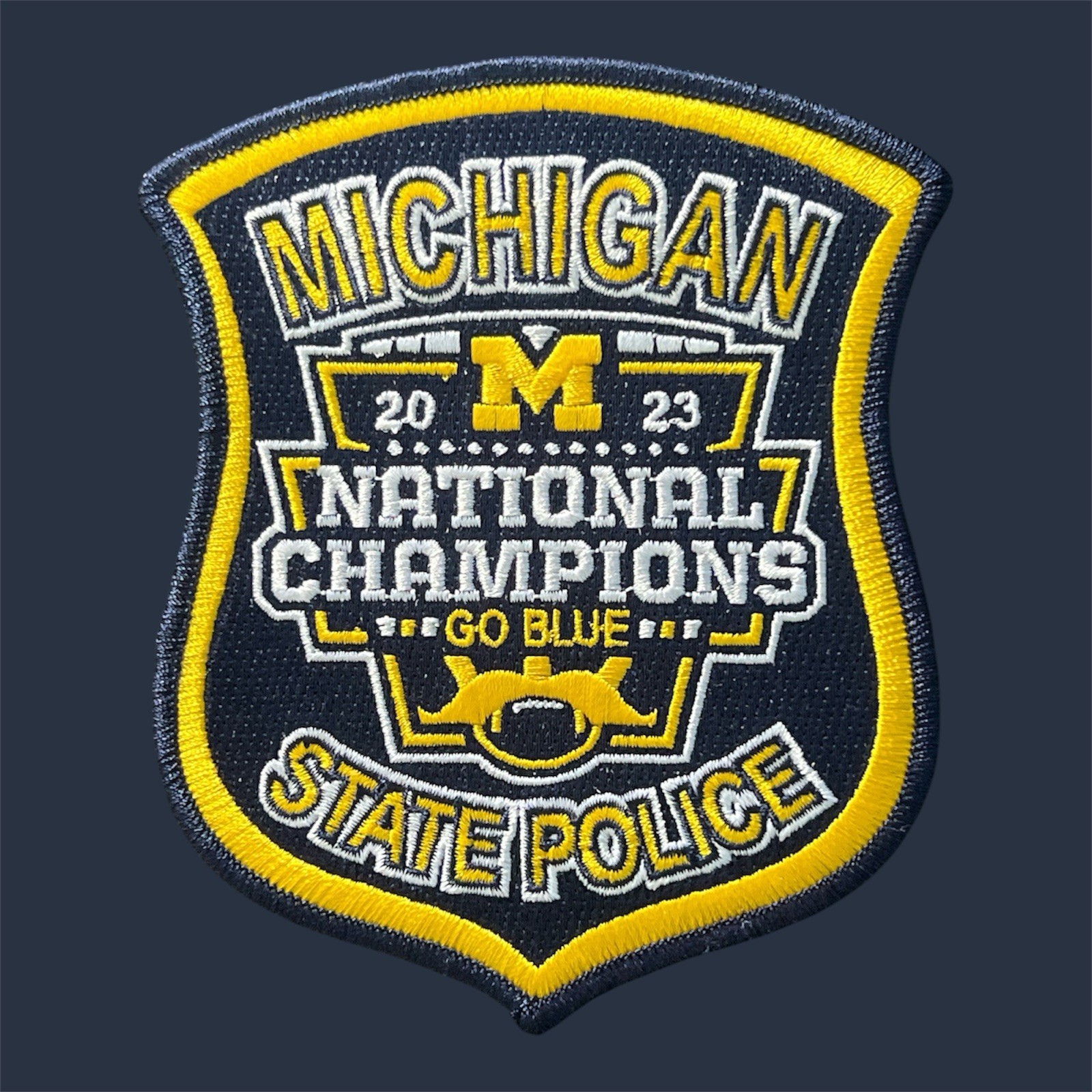 Michigan State Police University of Michigan 2023 National Champions Patch MI