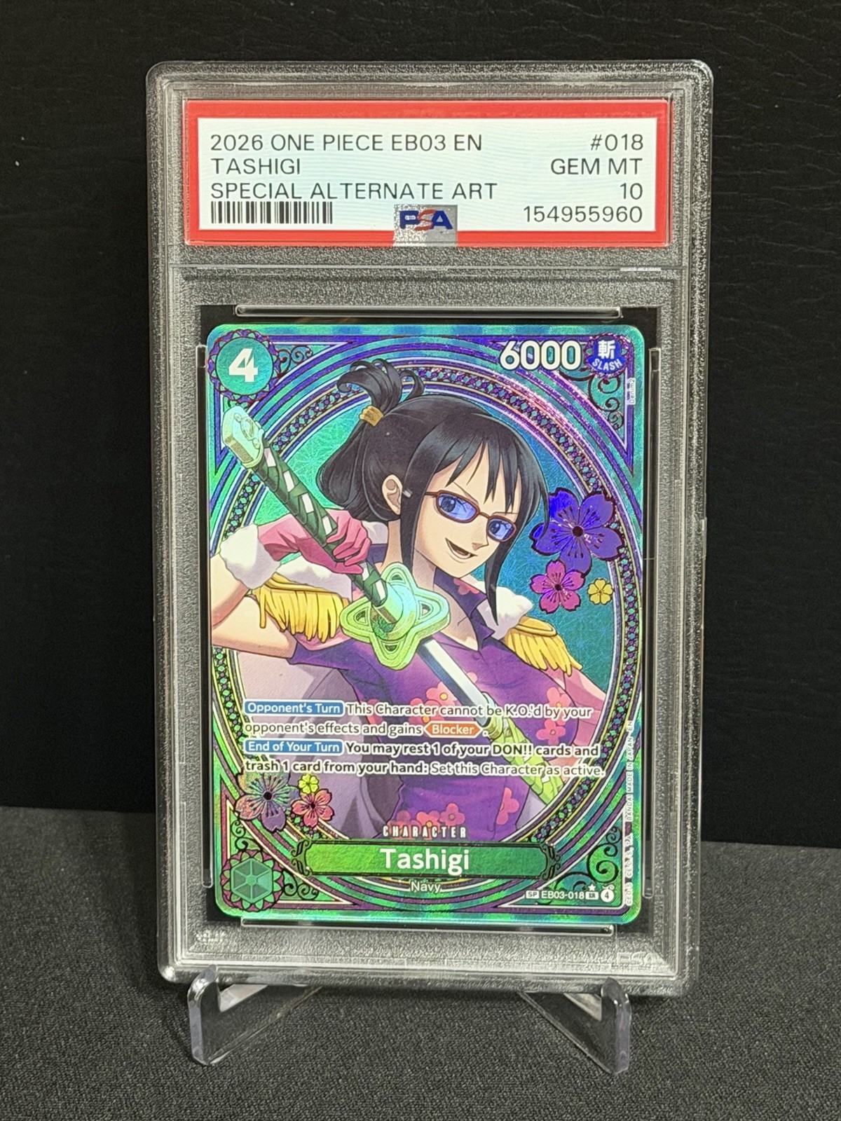 2026 ONE PIECE EB03-EXTRA BOOSTER -ONE PIECE HEROINES EDITION- TASHIGI PSA 10