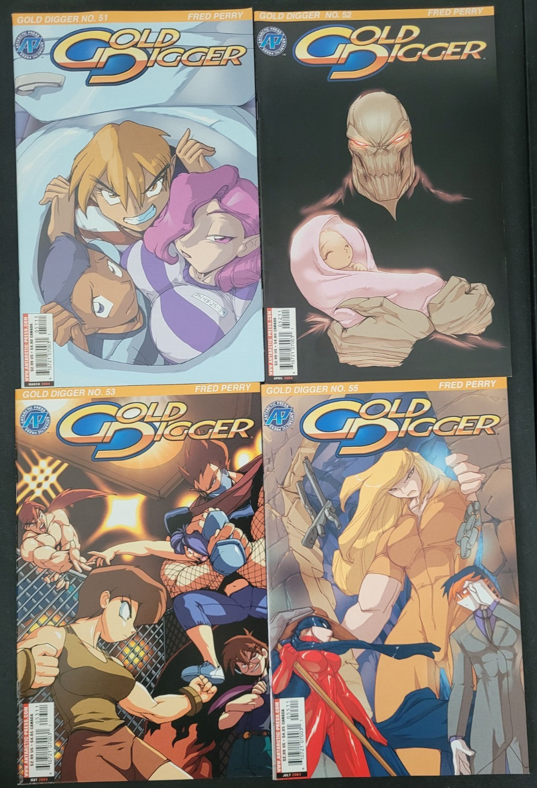 GOLD DIGGER SET OF 34 ISSUES (2004 Series) ANTARCTIC PRESS RANGING FROM #51-98