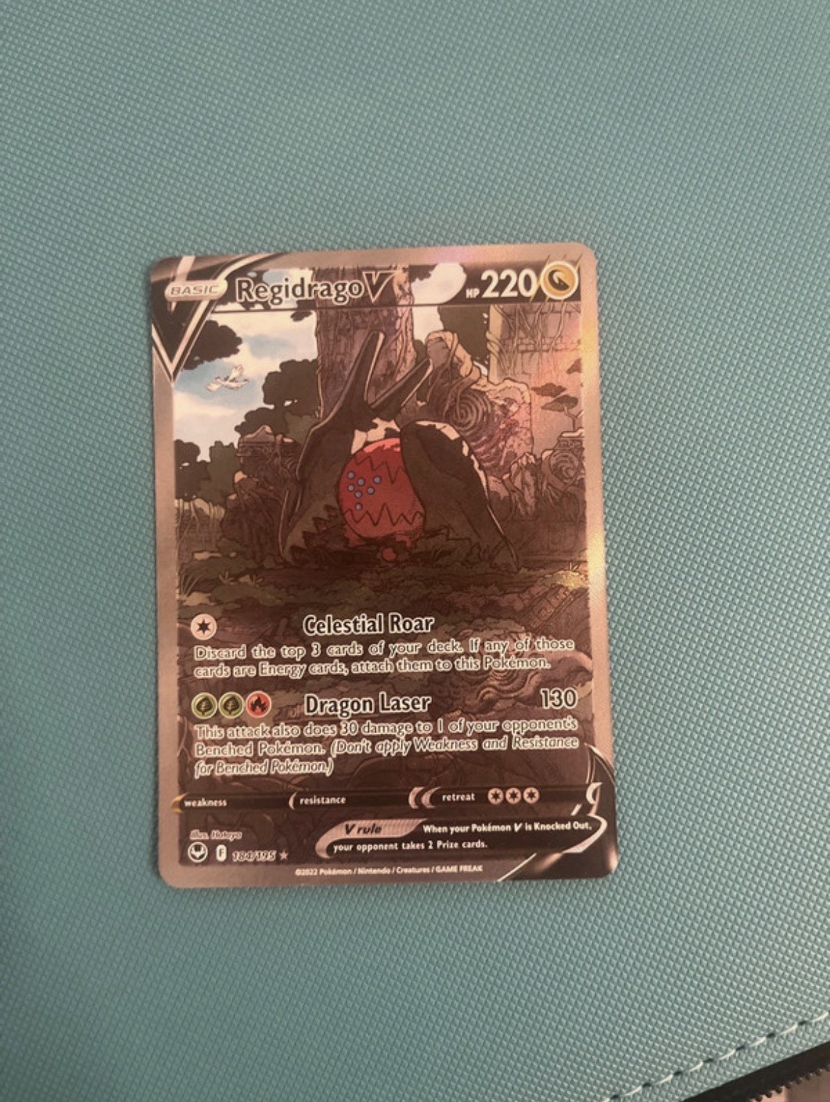 Pokemon TCG - Regidrago V 184/195 Silver Tempest Ultra Rare Full Art Holo