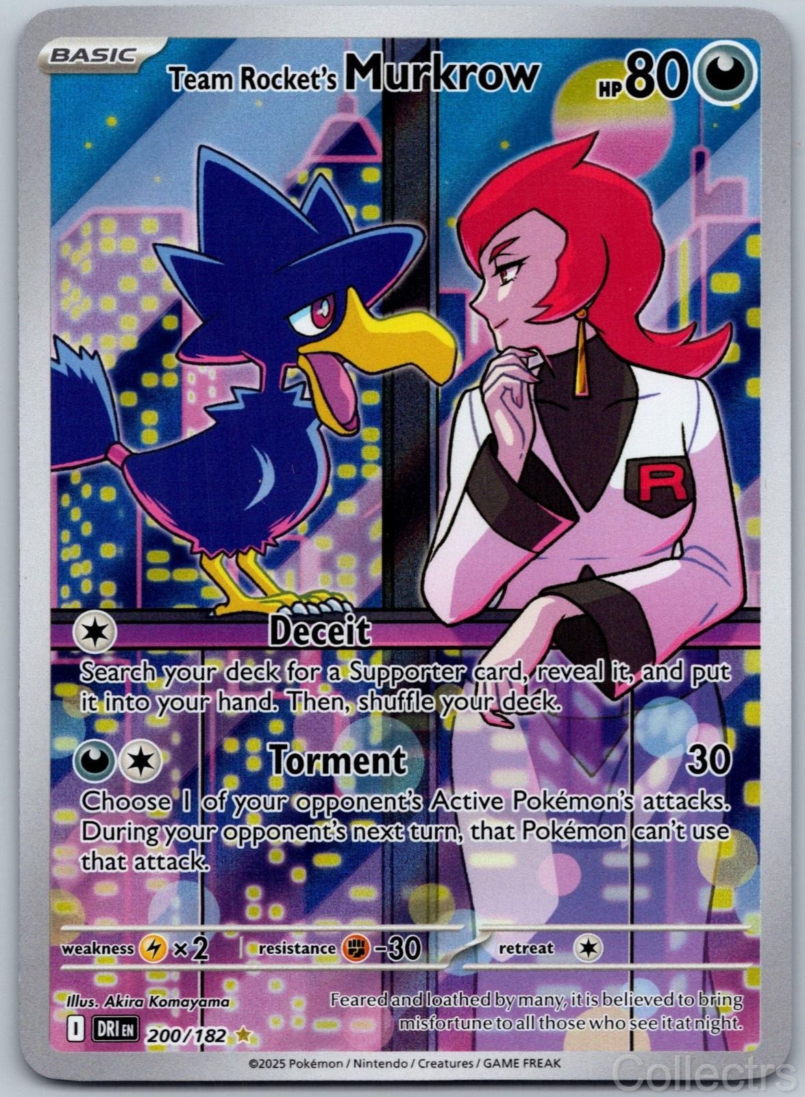 TEAM ROCKET'S MURKROW 200/182 DESTINED RIVALS NM/M