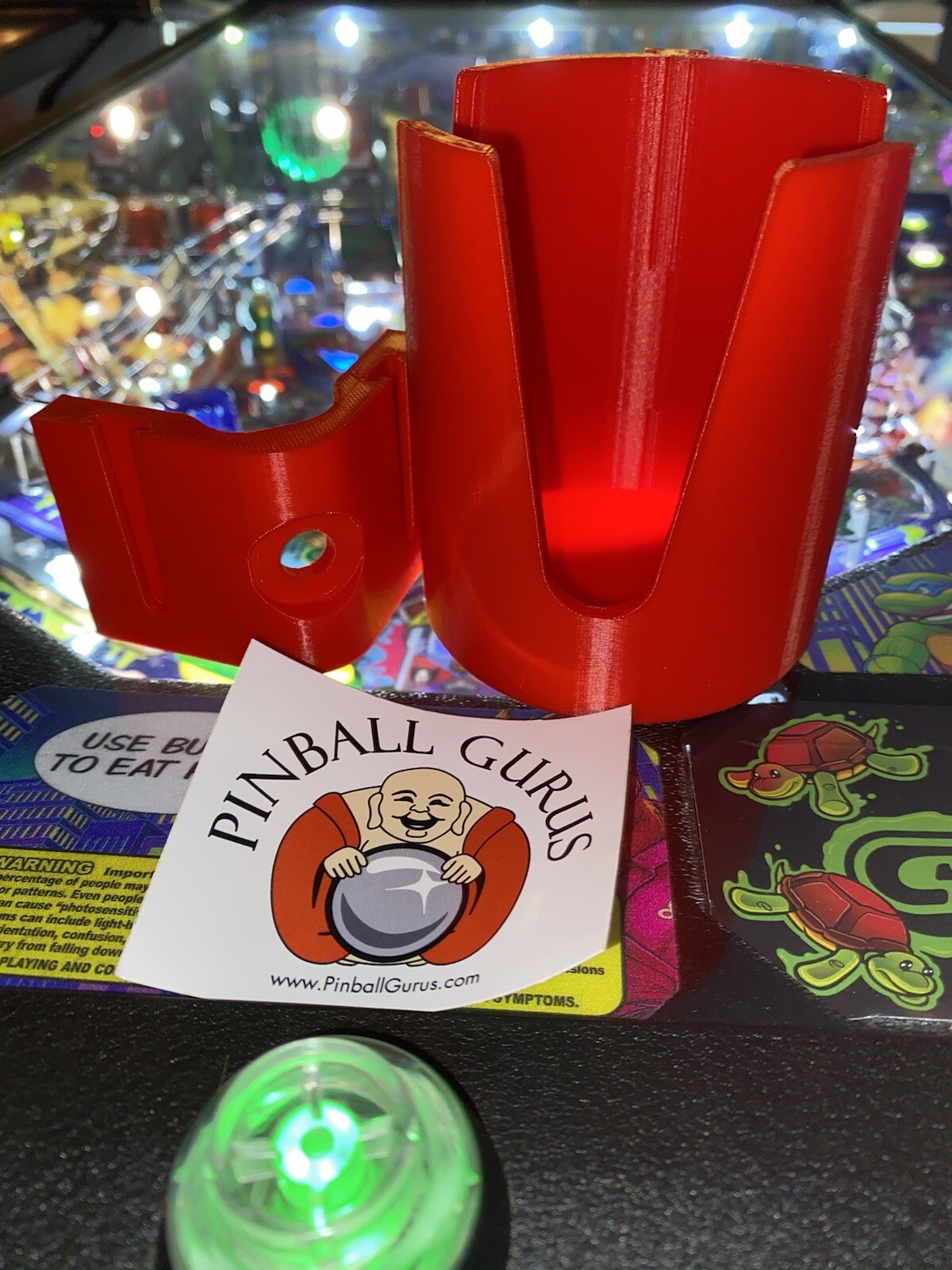 Universal Pinball Machine Drink, Cup, Pop, Soda, Beverage Holder RED