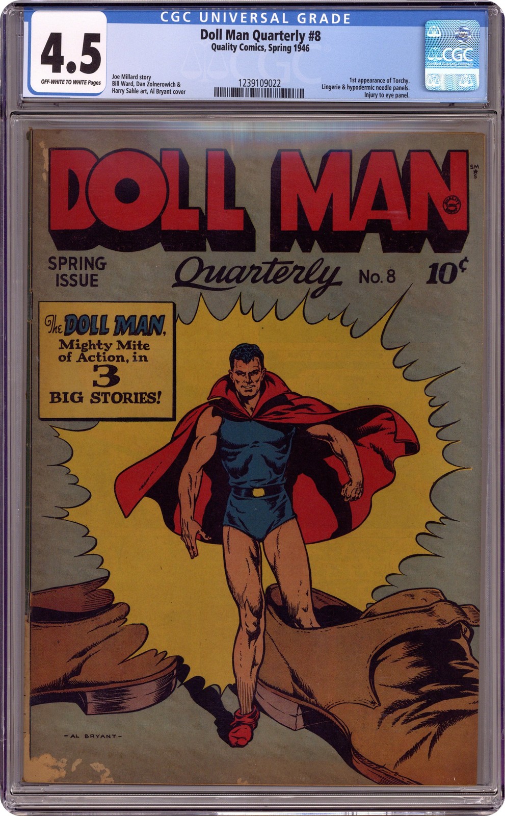 Doll Man Quarterly #8 CGC 4.5 1946 1239109022 1st app. Torchy