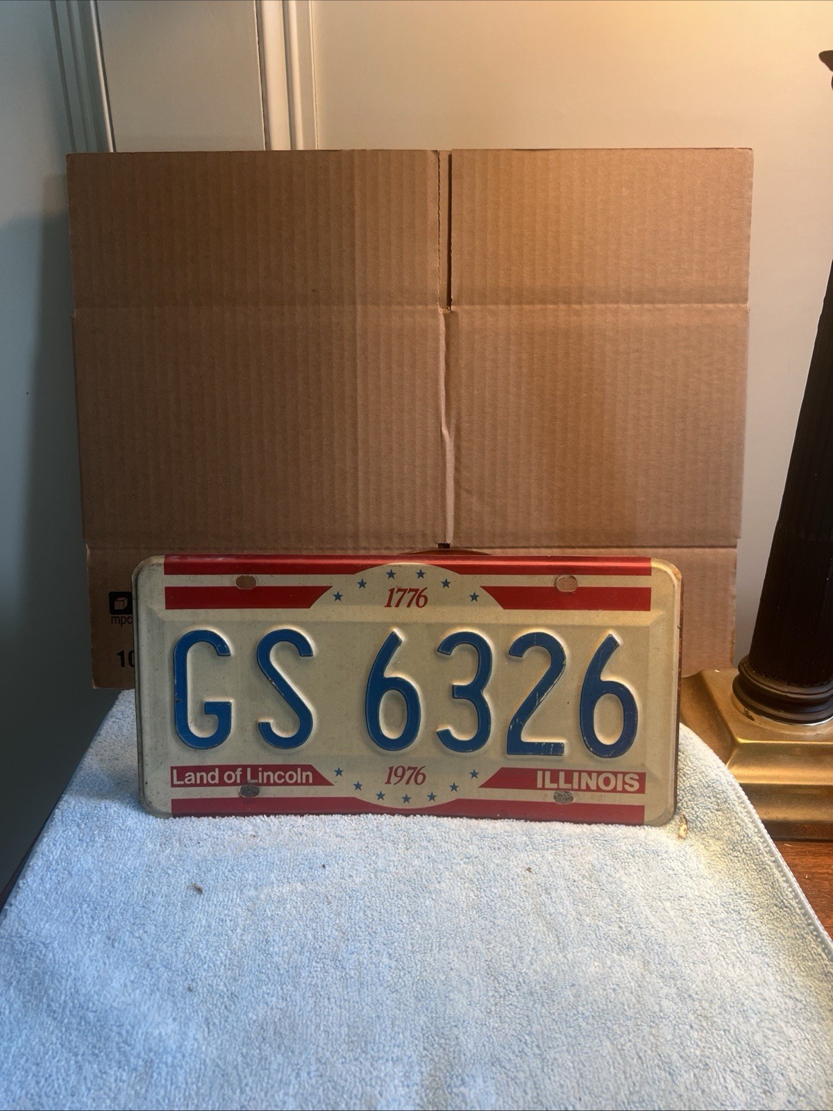Illinois 1976 Bicentennial License Plate Pair Vintage 1976
