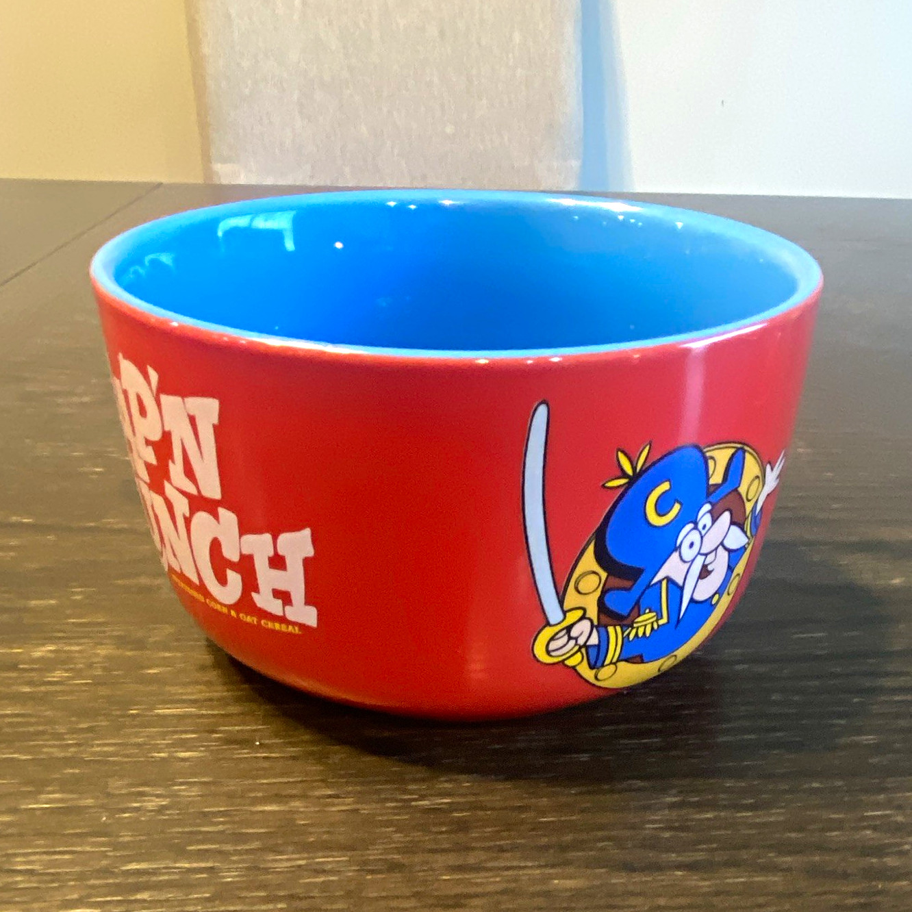 Vintage Quaker Cap’n Crunch Cereal  Bowl Red with Blue Interior