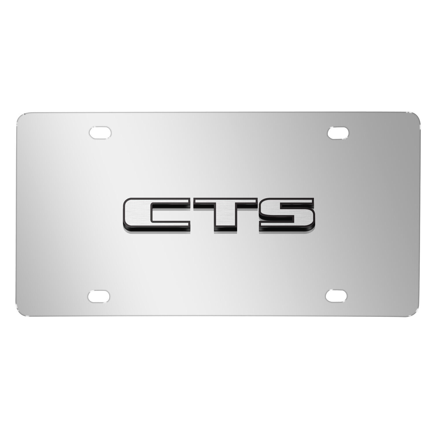 Cadillac CTS 3D Nameplate Mirror Chrome Stainless Steel License Plate