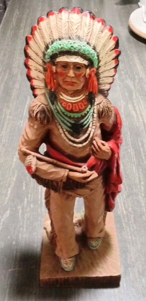 Vintage 76 Native Indian Chief Statue V. Kendrick Universal Statuary Chicago 15