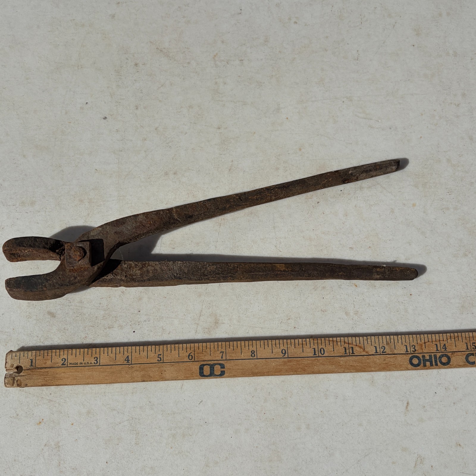 Antique Hand Forged Blacksmith Tong & Forging Tool 14