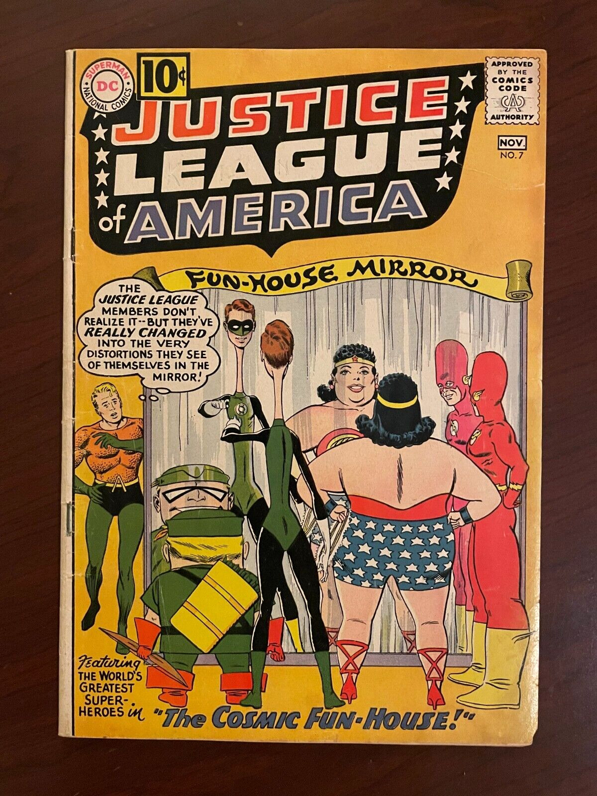 Justice League of America #7 (DC Comics 1961) Wonder Woman Aquaman Flash 4.0 VG