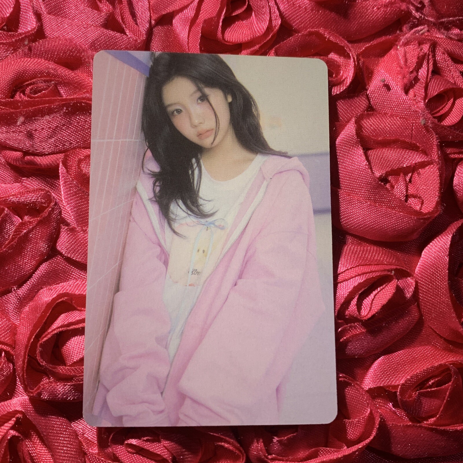 Wonhee ILLIT Cherish SET KPOP Girl Photo Card Pink Hoodie Style Babe