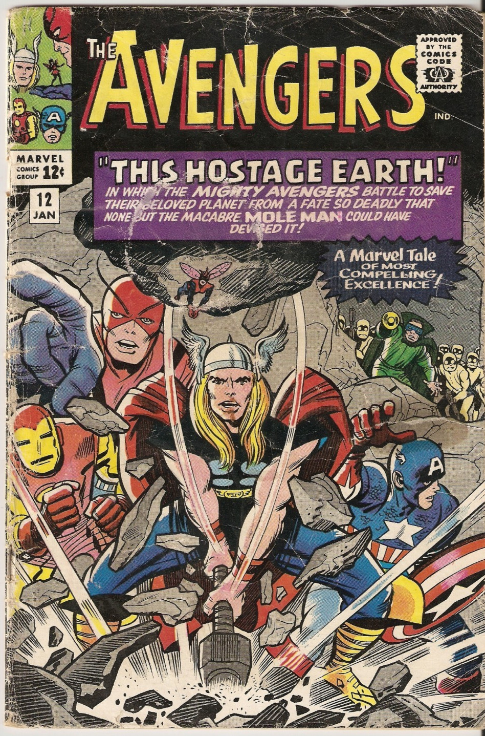 Avengers #12 (1965) Mole Man & Red Ghost Appearance Marvel Silver Age