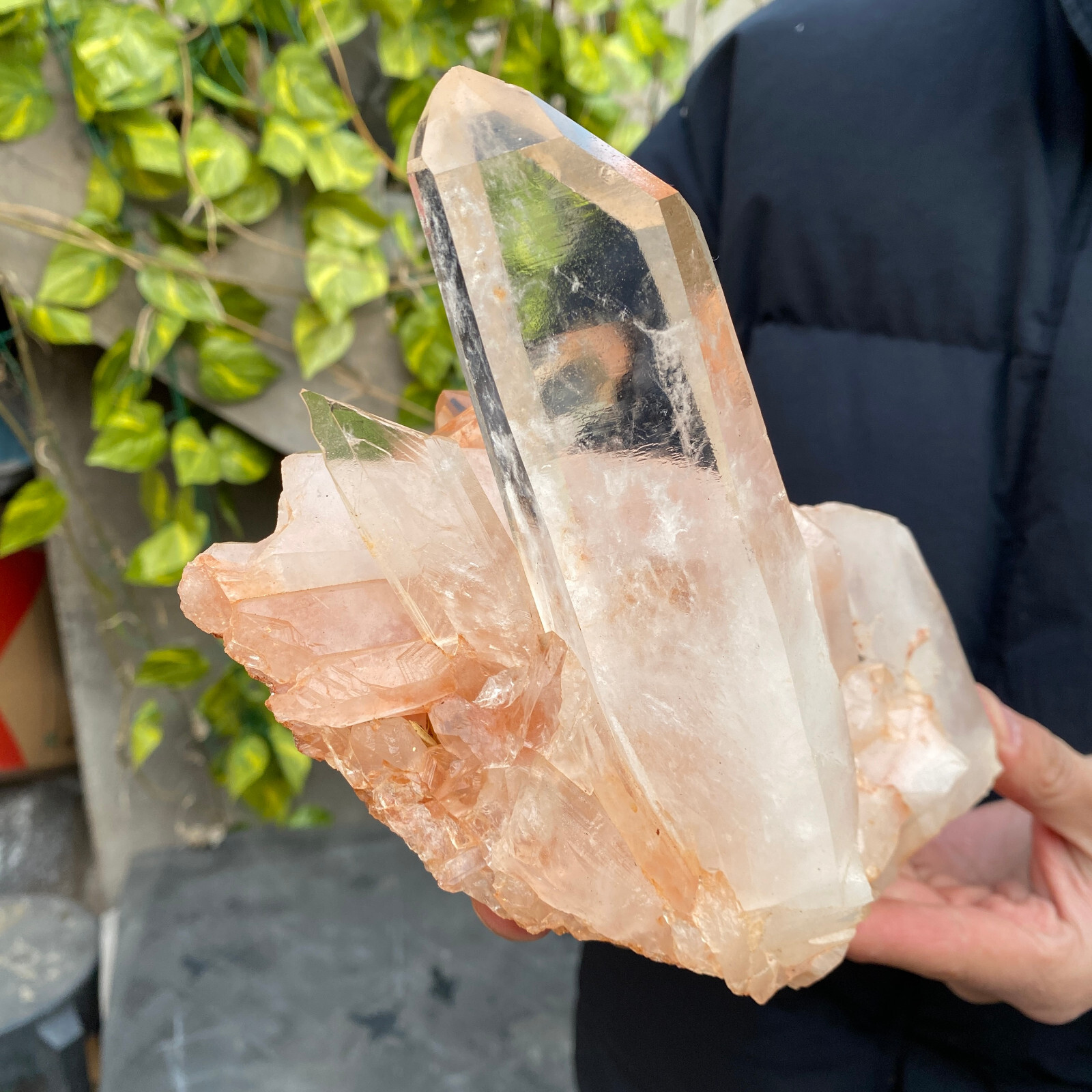 4.5LB A+Large Natural clear white Crystal Himalayan quartz cluster /mineralsls