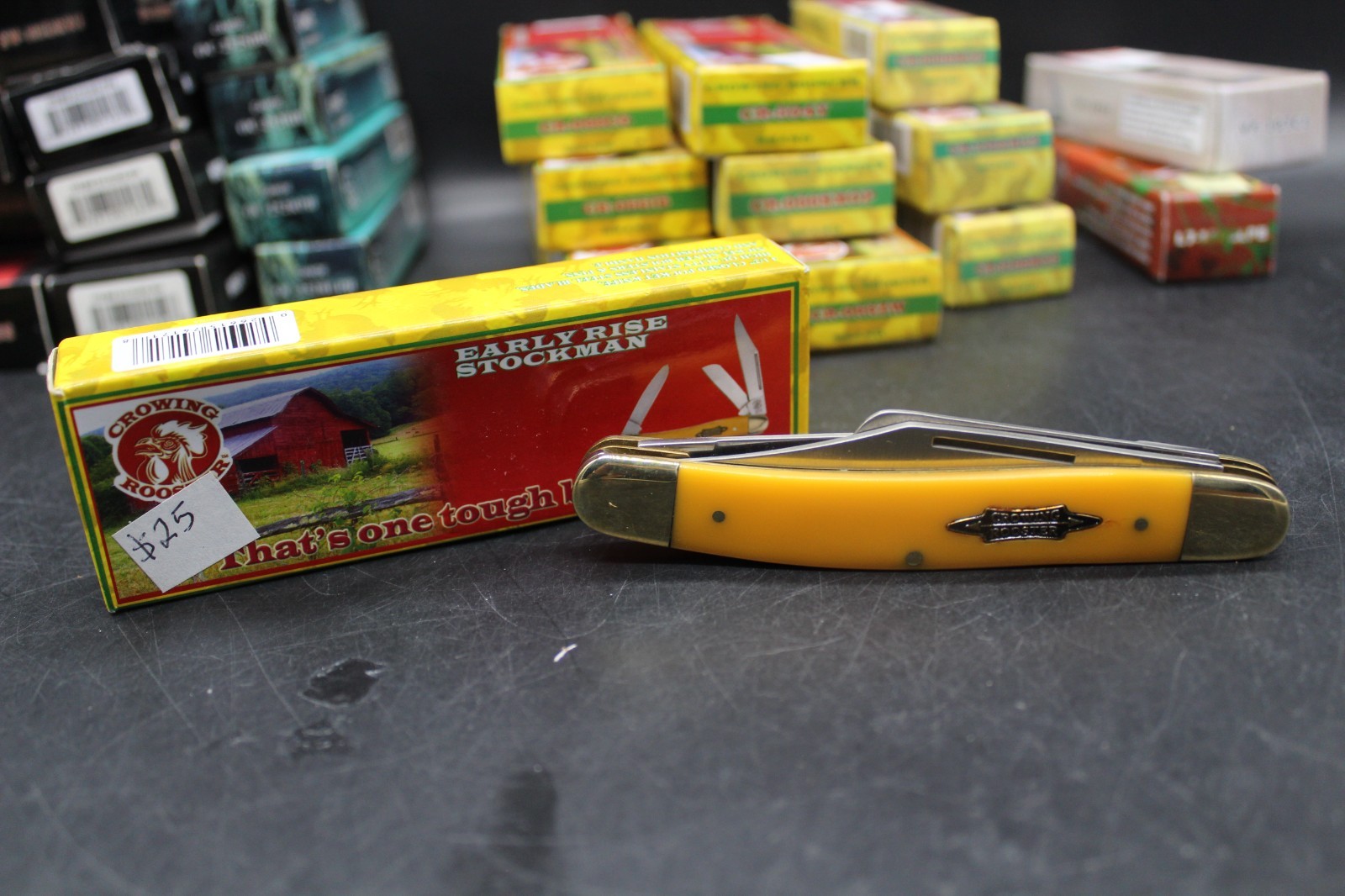 Crowing Rooster 3 Blade Pocket Knife Model CR-066Y