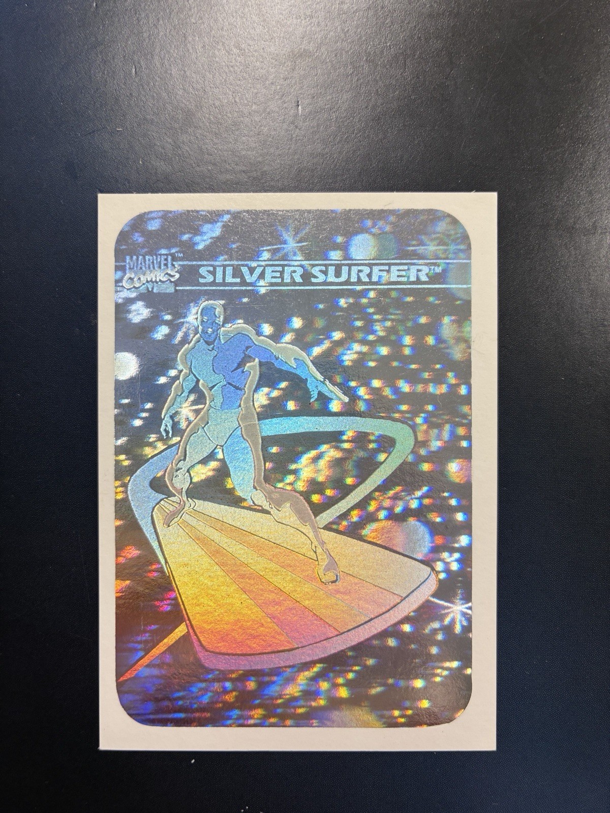 1990 Marvel Universe Series 1 Silver Surfer Hologram Insert Chase Card MH3