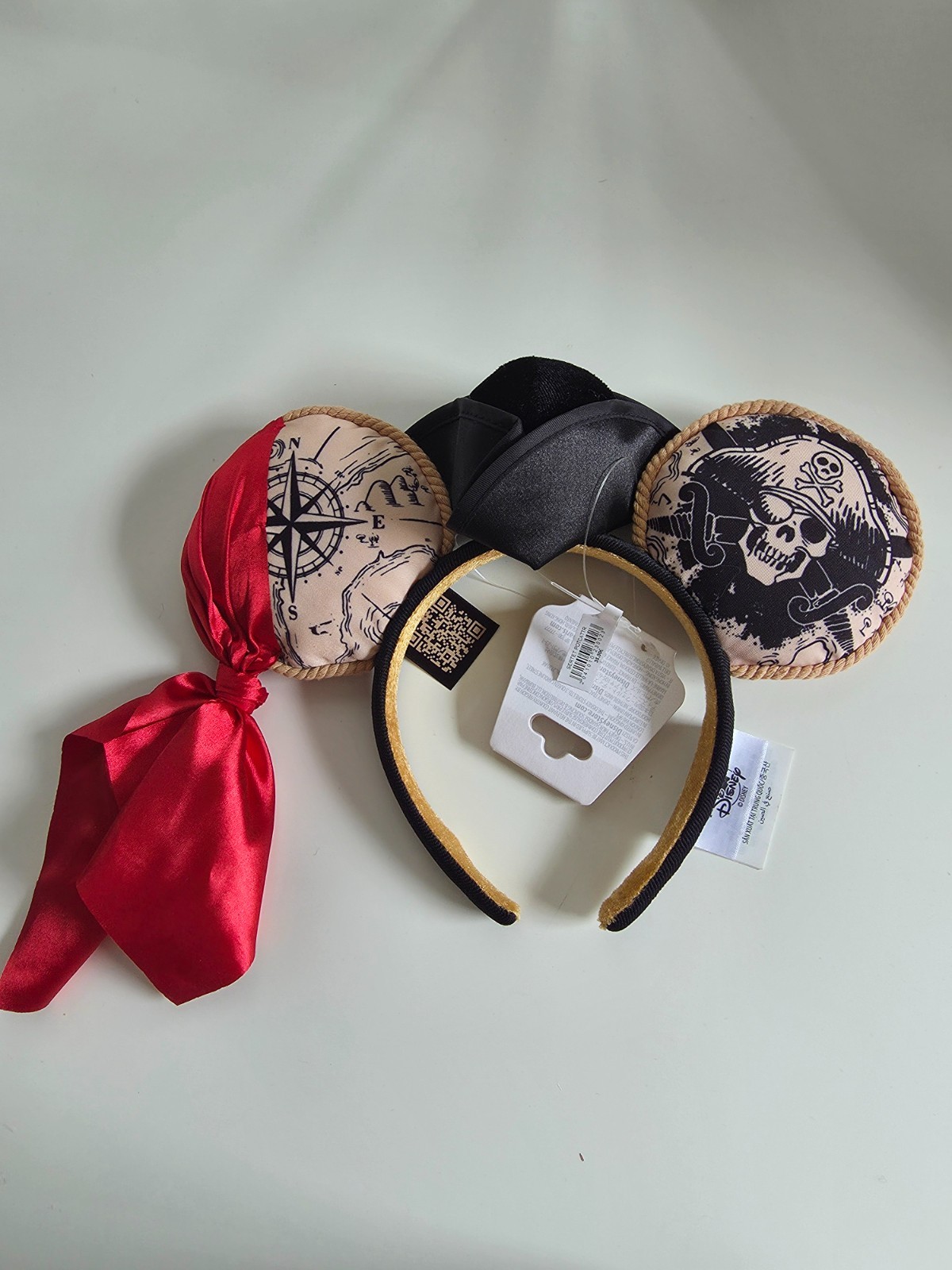 Disneyland Paris Pirates of the Carribean Ears Headband NEW