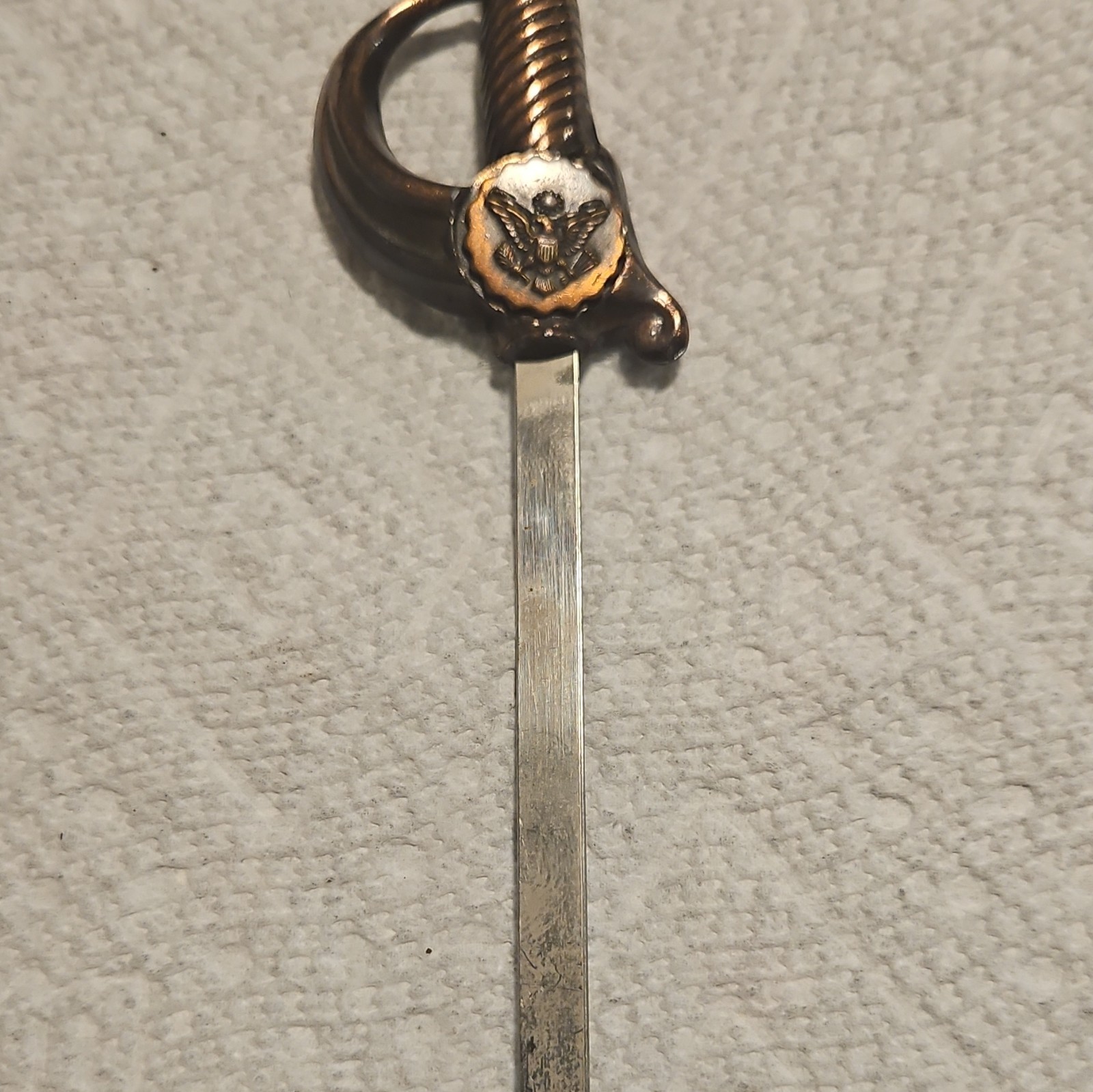 Eagle Emblem Metal Sword Letter Opener Decorative Ornate Hilt