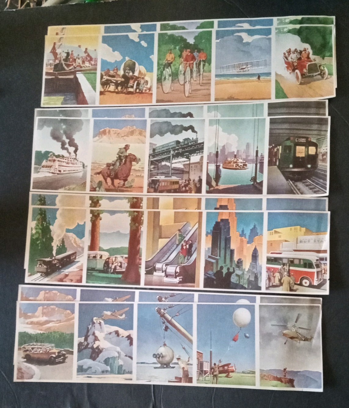 Vintage 1943 Coca-Cola Our America,  Builds A Nation Transportation Stamps