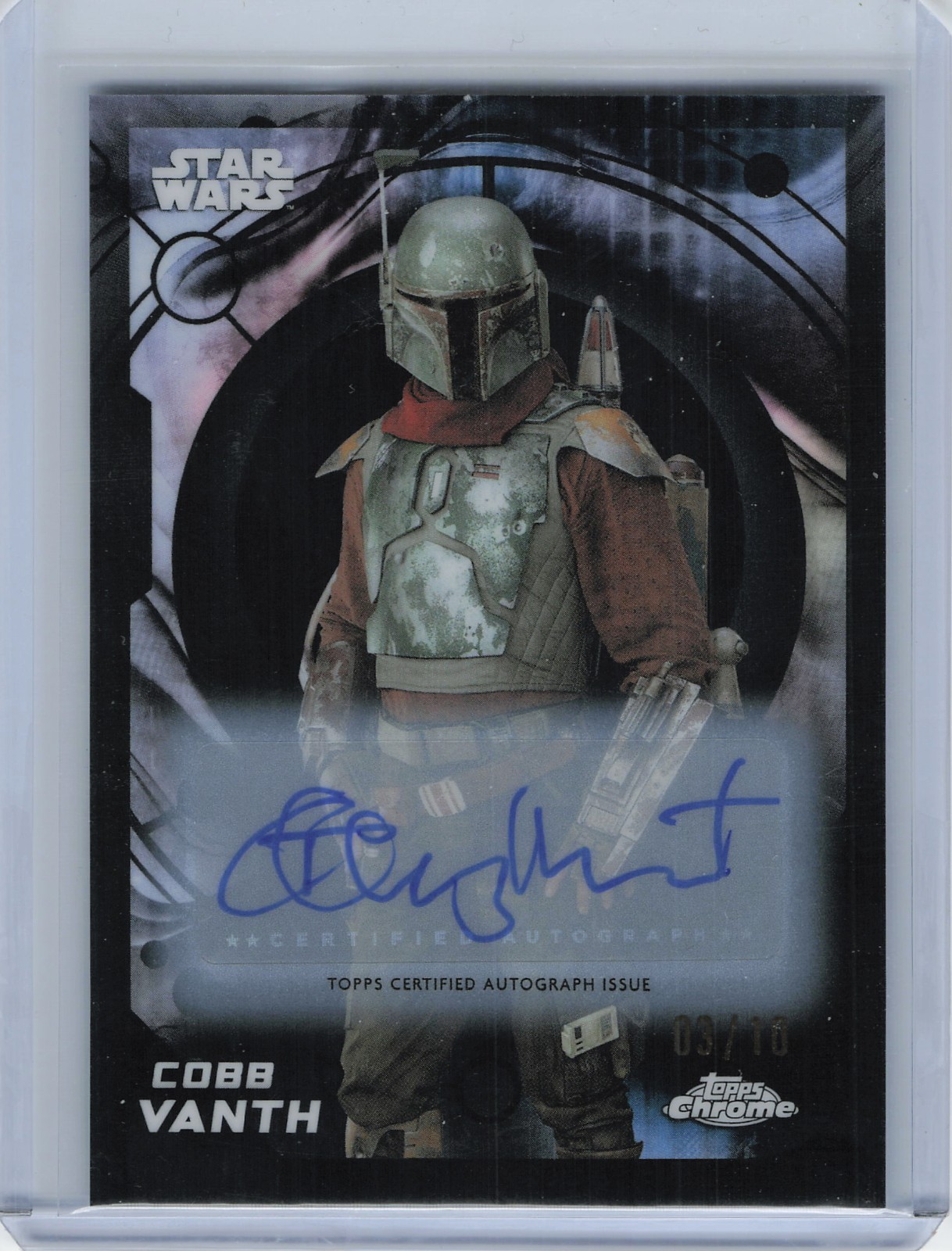 2026 Topps Chrome Star Wars Cobb Vanth Auto Timothy Olyphant Black Refractor /10