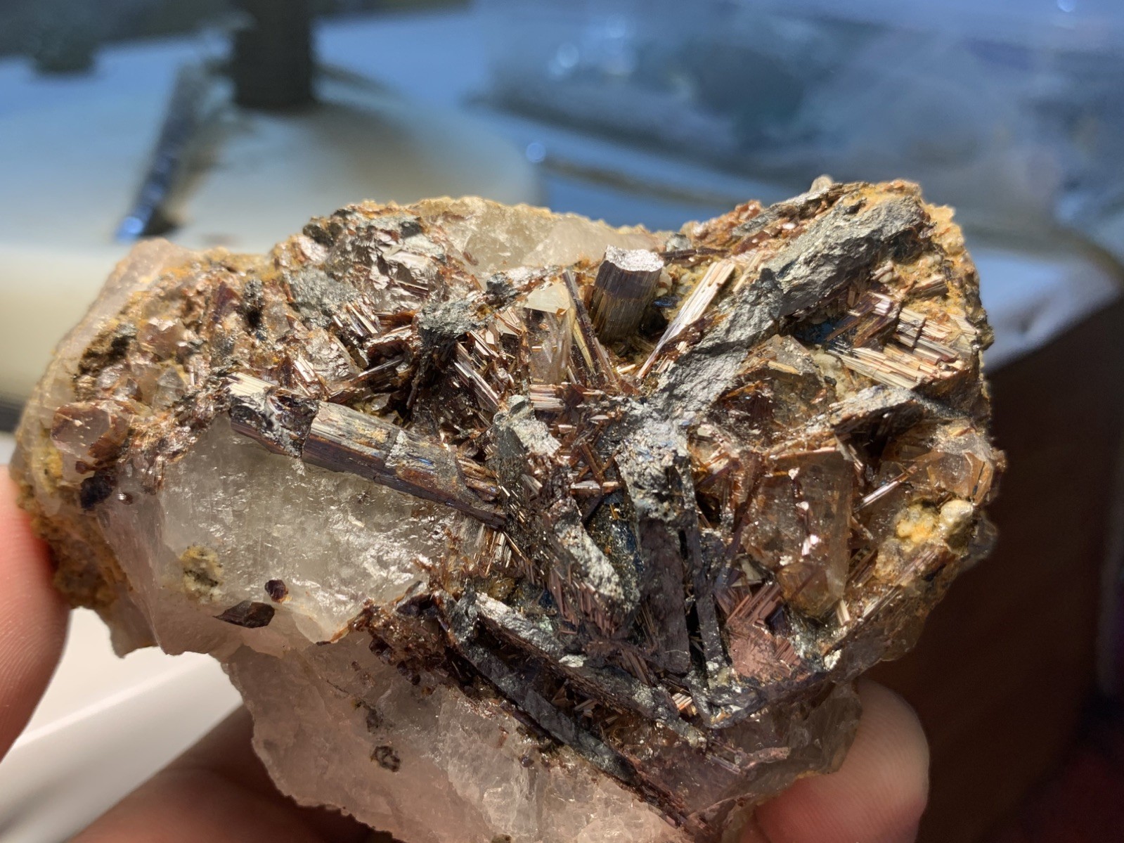 Golden Sagenite Var Rutile Crystal In Quartz from zagi  mountain KPk Pak 472gram