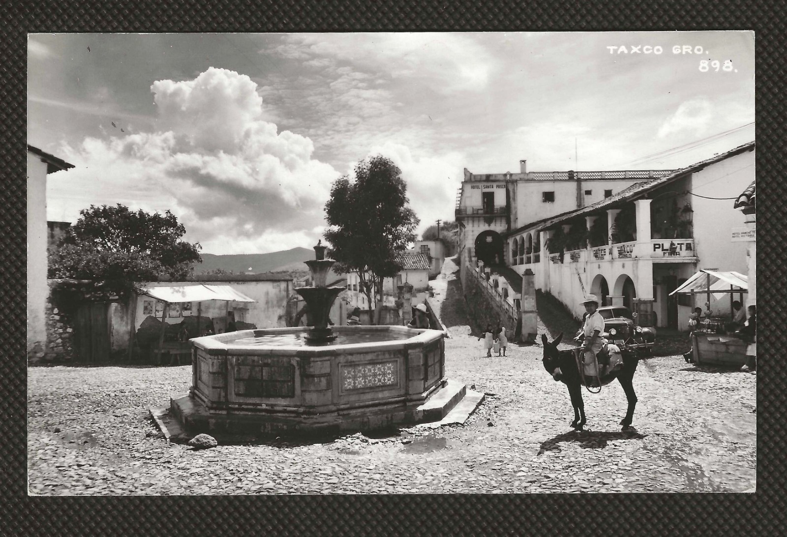 RPPC Taxco, Guerrero, Mexico Colonial Fountain Vintage Real Photo Postcard