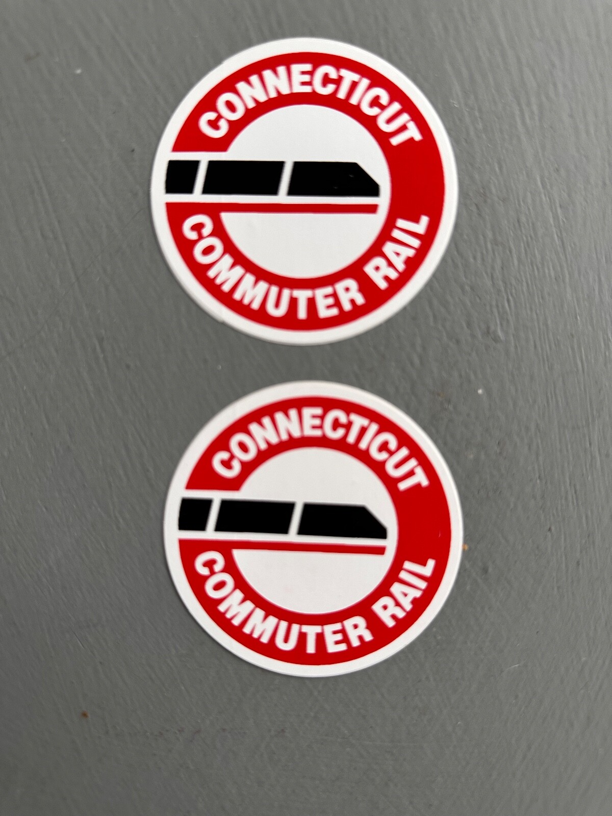 2 VTG. CONNECTICUT COMMUTER RAIL STICKERS/DECALS  SHORE LINE EAST RAILROAD