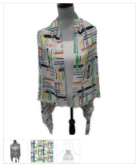 Order of the Eastern Star OES Convertible Shawl Scarf- New