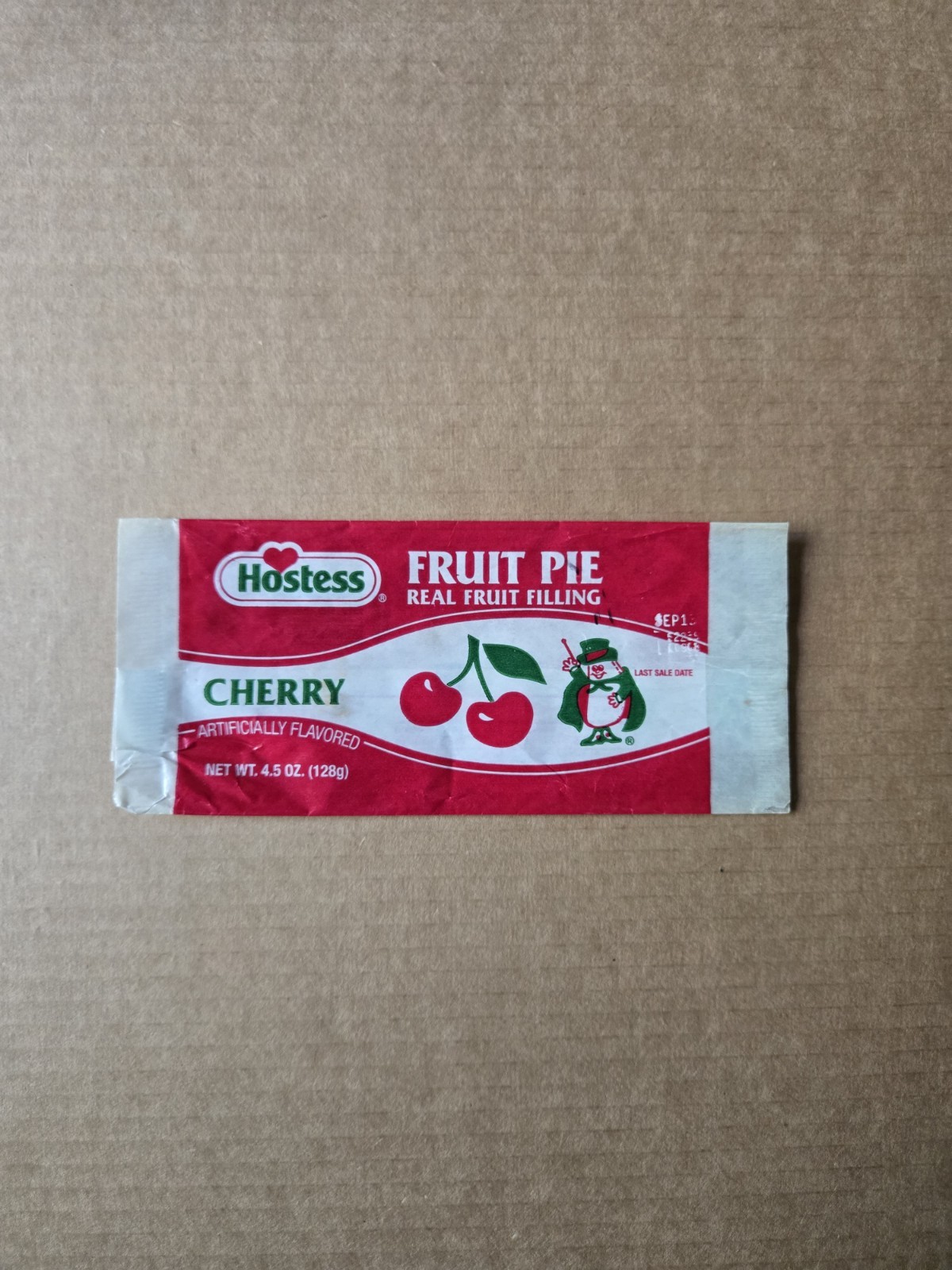 Vintage 1990\'s Hostess Cherry Fruit Pie Wrapper (Empty) RARE Collectible
