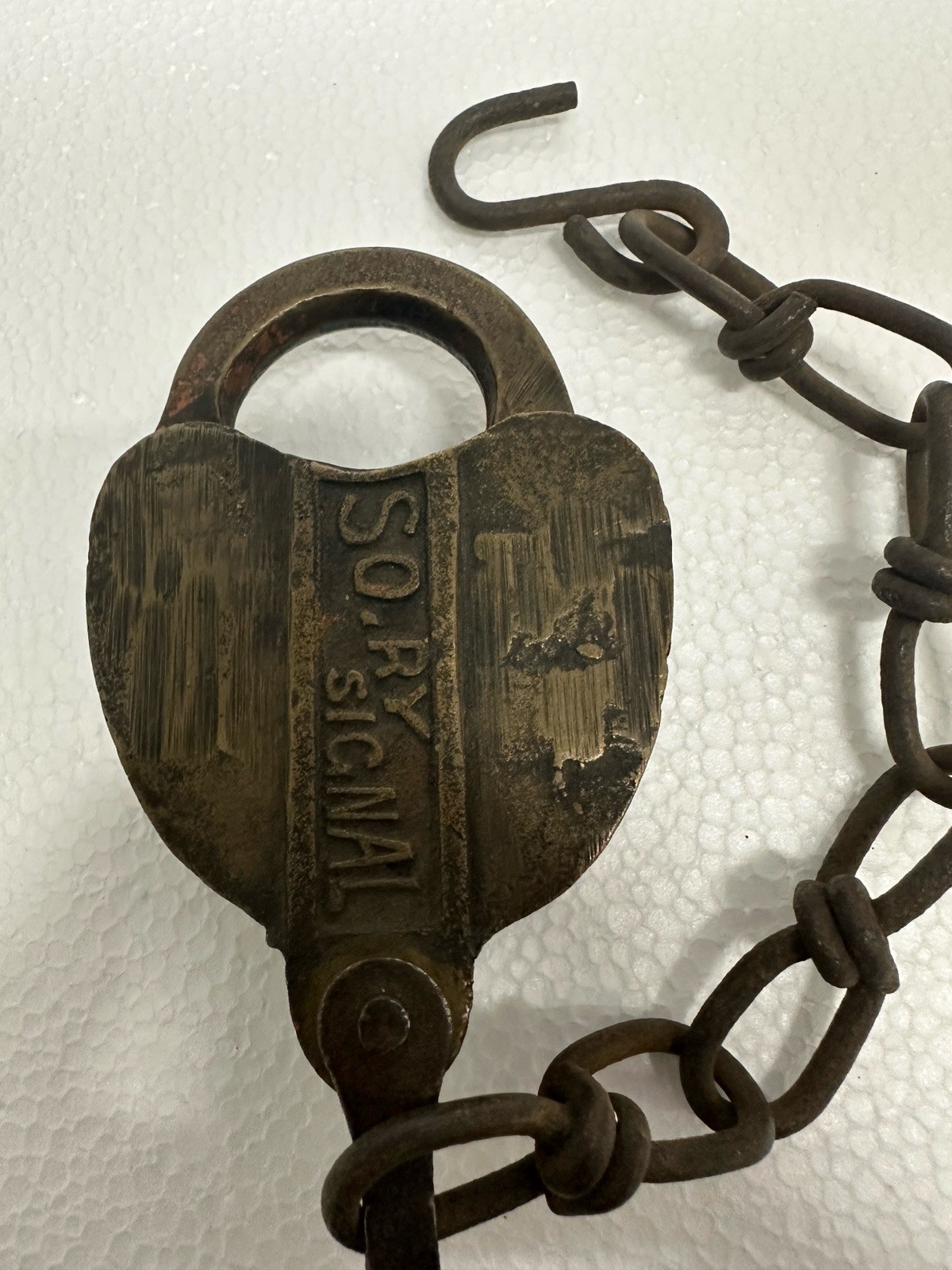 Obsolete Southern Railway Railroad Locking Device