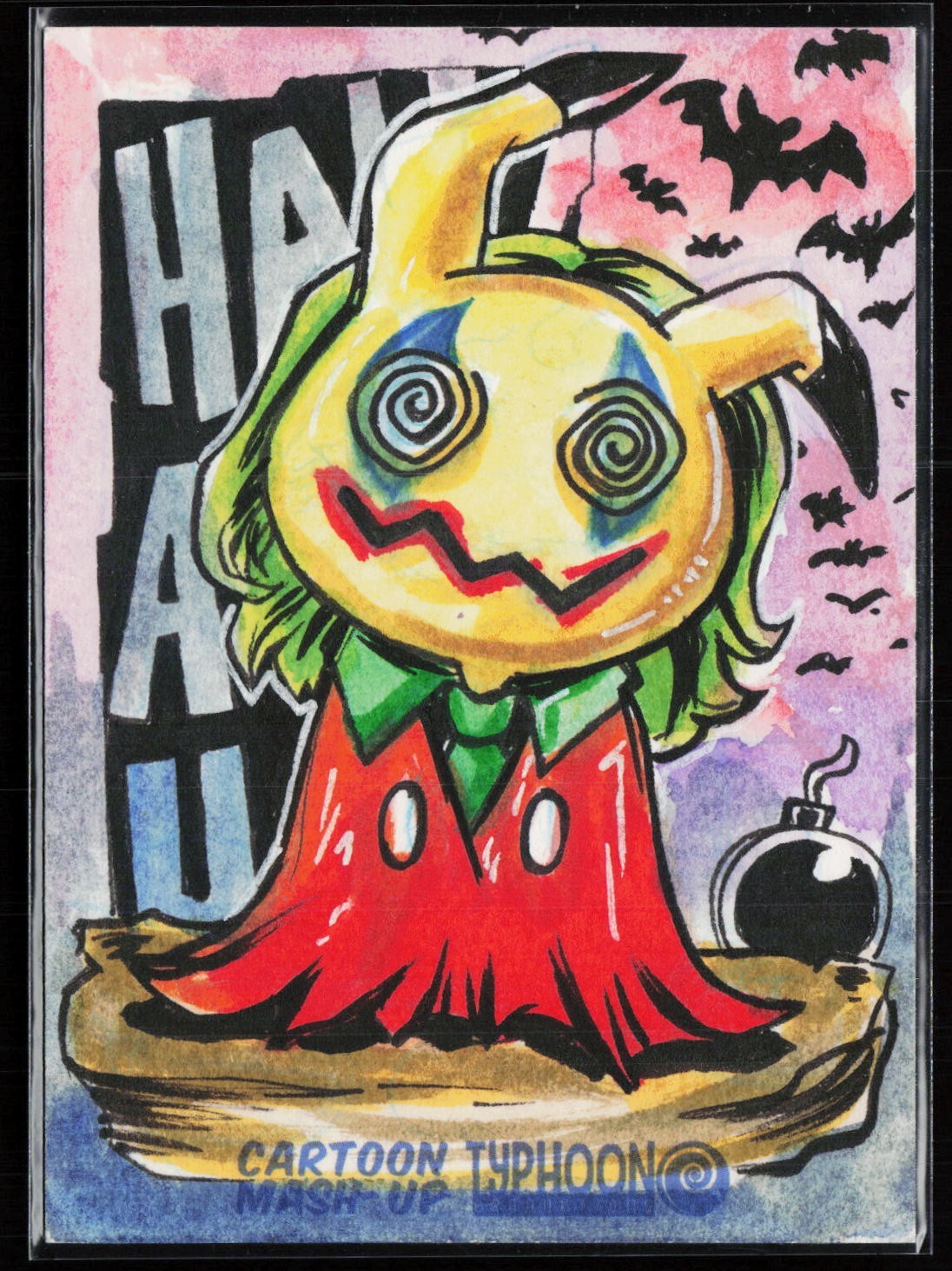 Typhoon Mashup Mimikyu Joker Pokemon DC Raymond Javier Sketch 1/1
