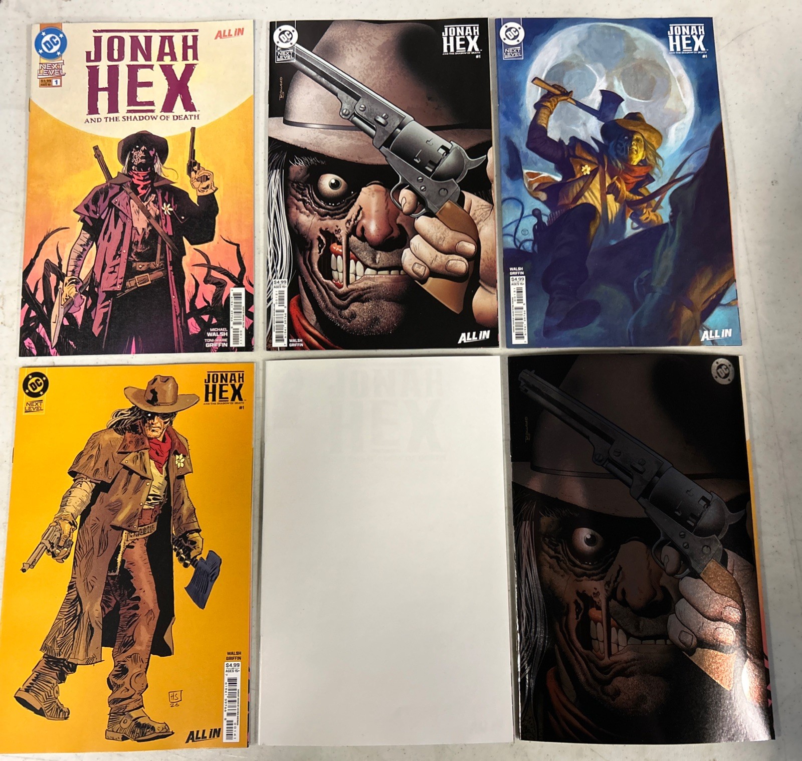 Jonah Hex and the Shadow of Death #1 6 Book Set Main Cover A + Variant B C D E F