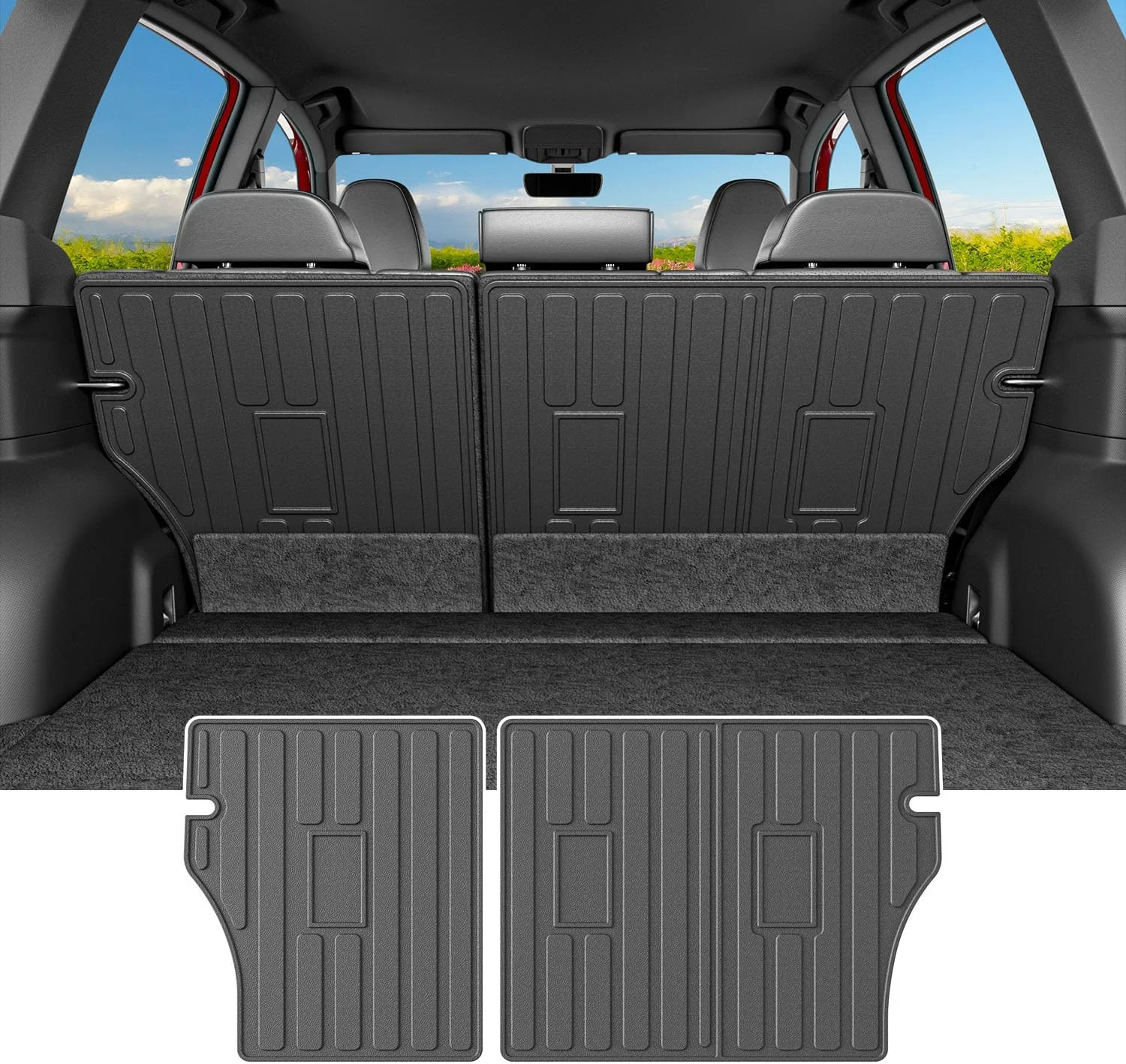 powoq Cargo Mat Compatible with 2025 2026 Subaru Forester Trunk Mat TPE Backrest