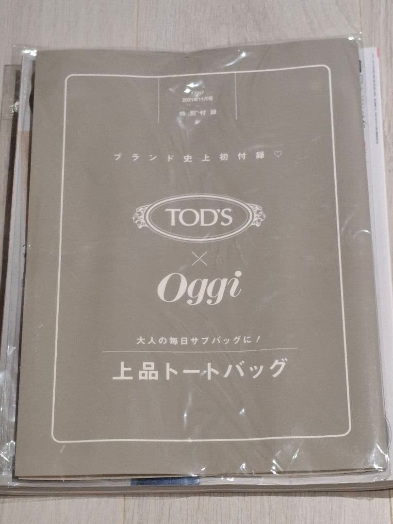 Tod\'S Oggi 2021 November Elegant Tote Bag Magazine Appendix Japan Limited USED K