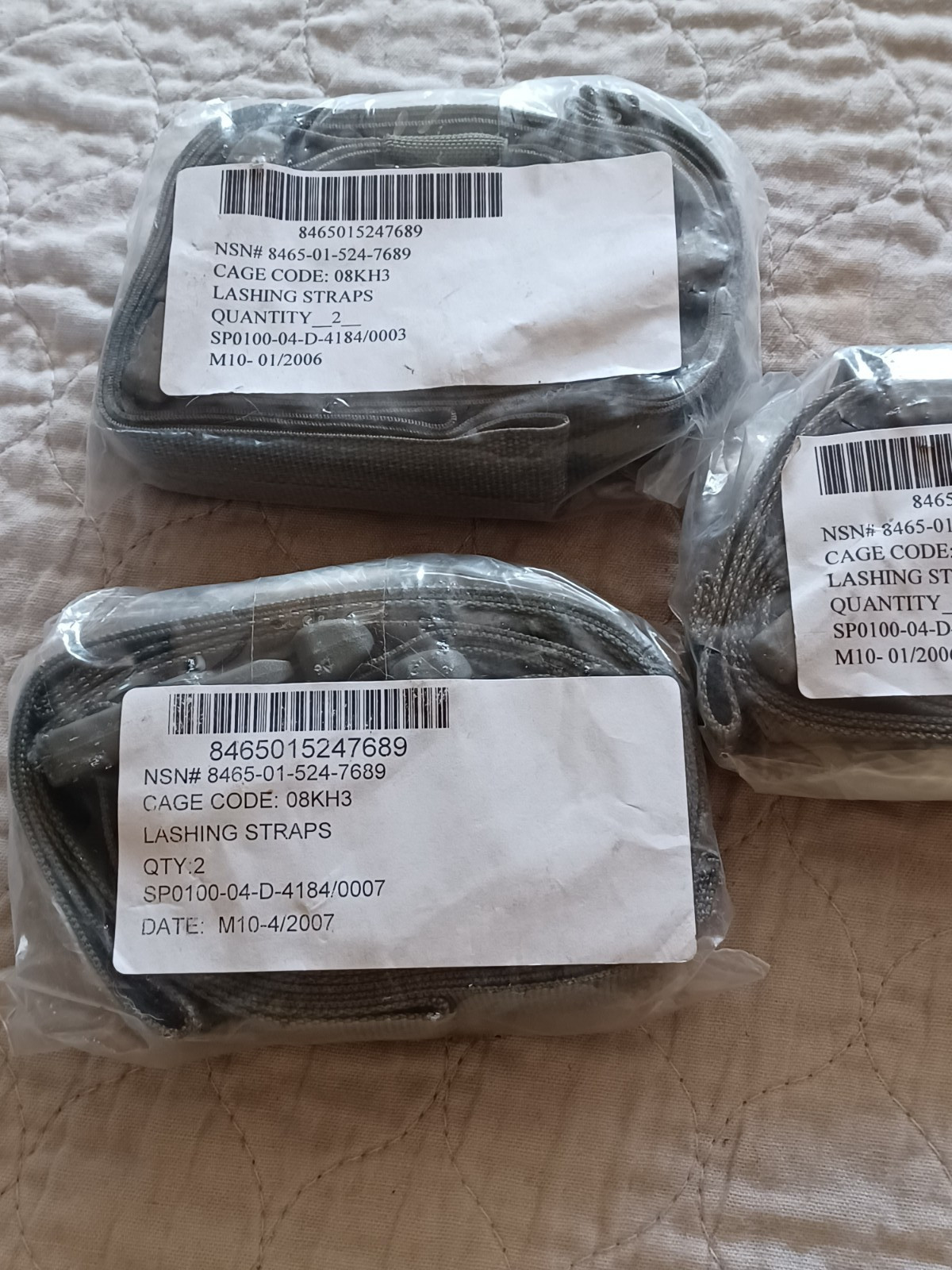 USGI Modular Lightweight Load Carrying Equipment Lashing Straps New SetBox 100