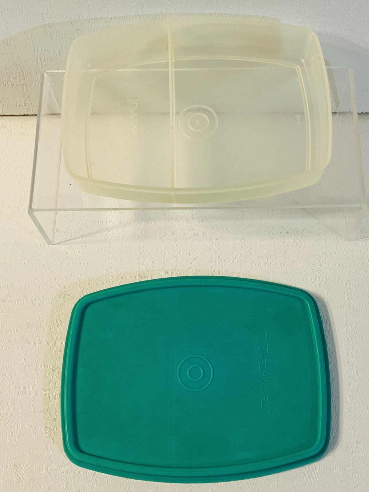 Tupperware Vintage Packette Divided Container Side by Side Slimline 813 814
