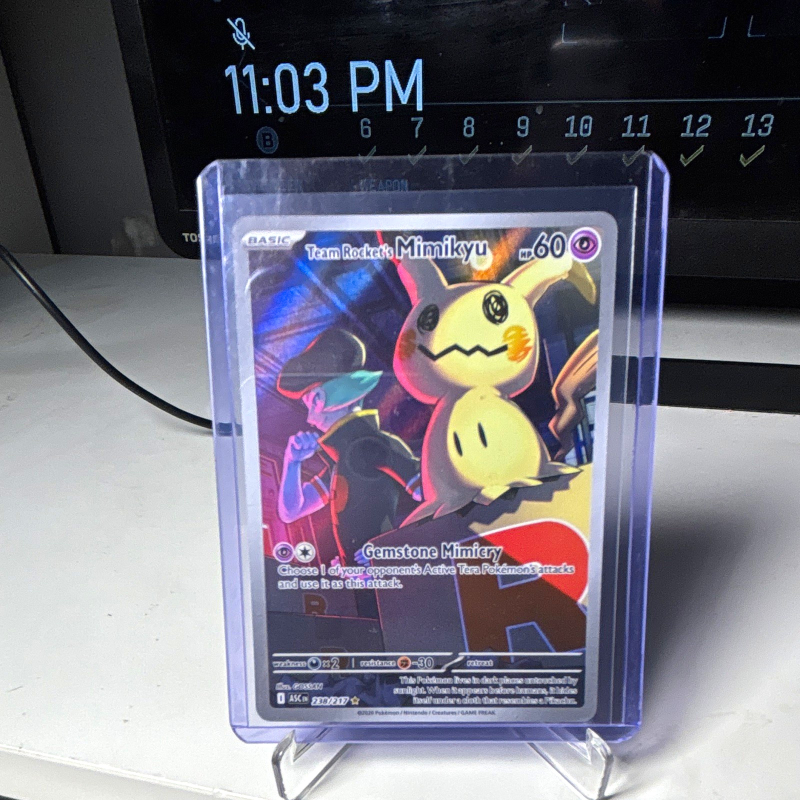 The Pokémon Company Pokémon TCG Team Rocket's Mimikyu 238/217 SV Holo Rare