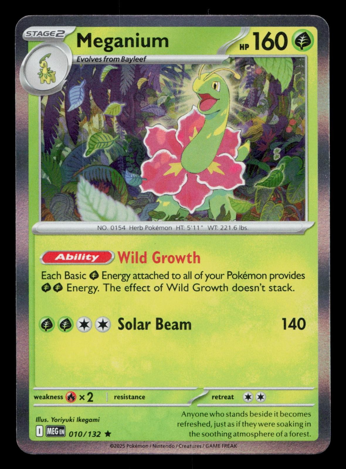 Meganium Holo Mega Evolution MEG 010/132 Pokemon NM 2025