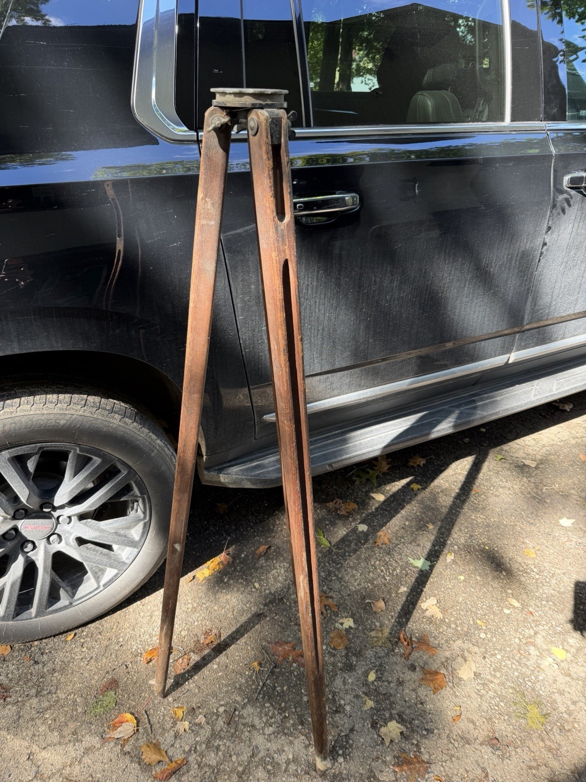 Vintage Antique Wooden Surveying Tripod Stand Hardware Home Design