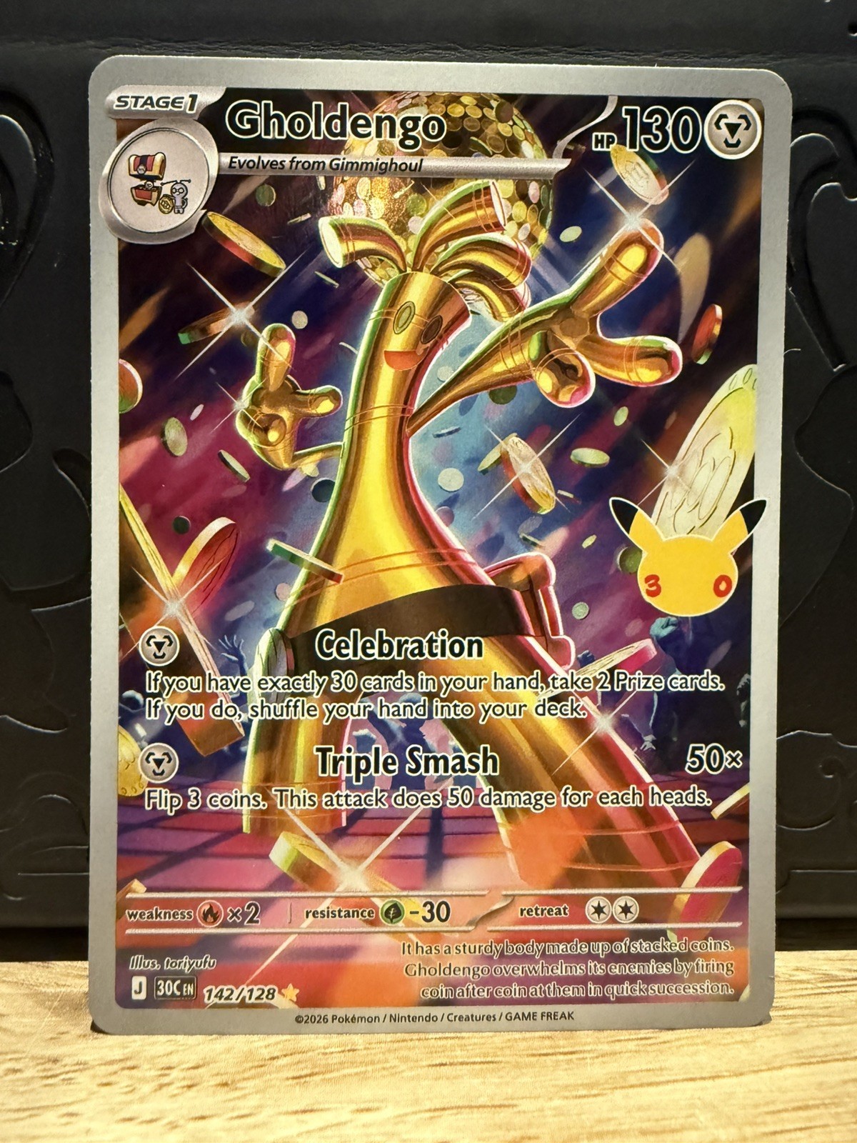 Gholdengo 142/128 Me: 30th Celebration Holo